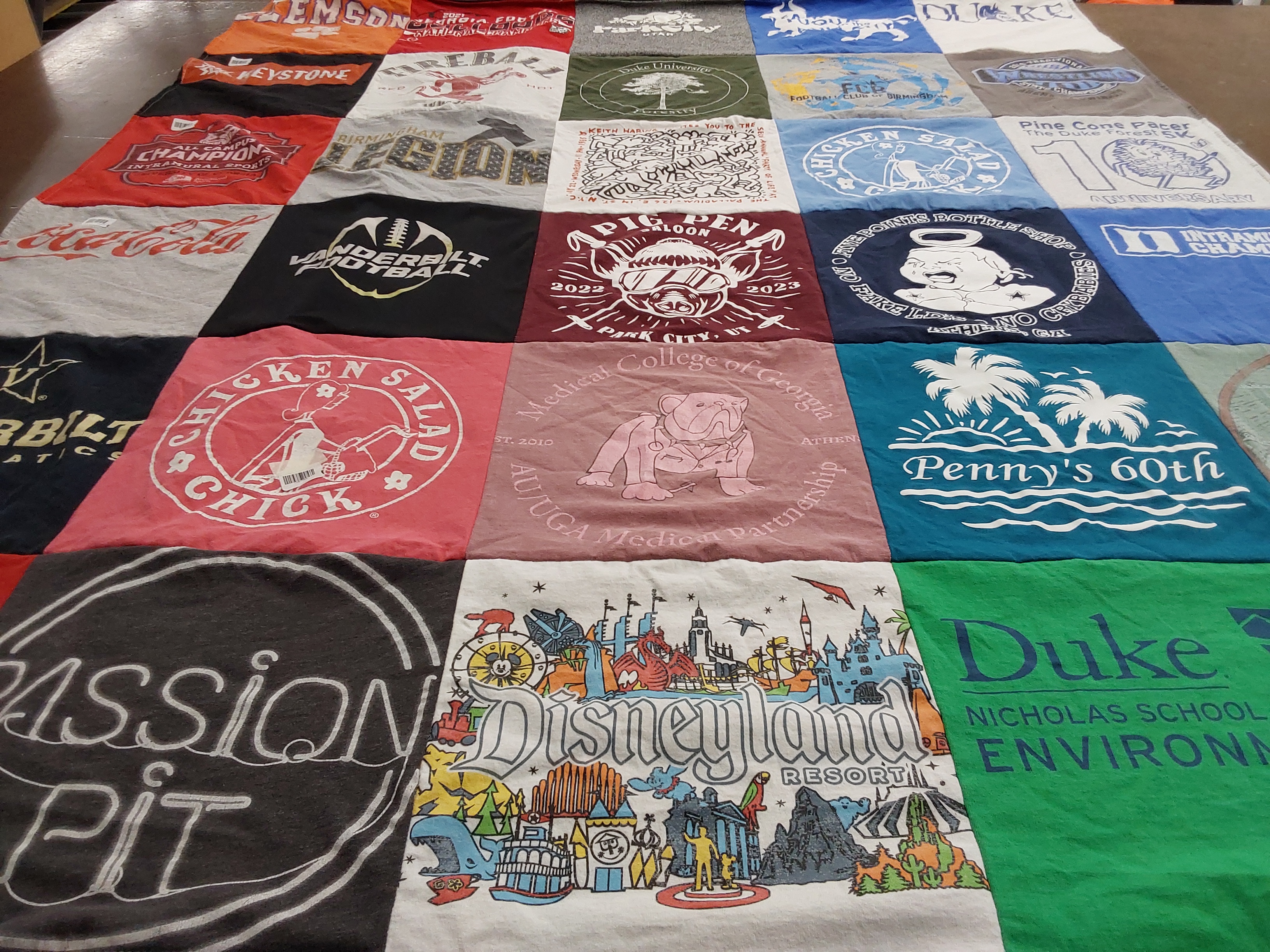 T-shirt quilt featuring vanderbilt football by Alexis from AL