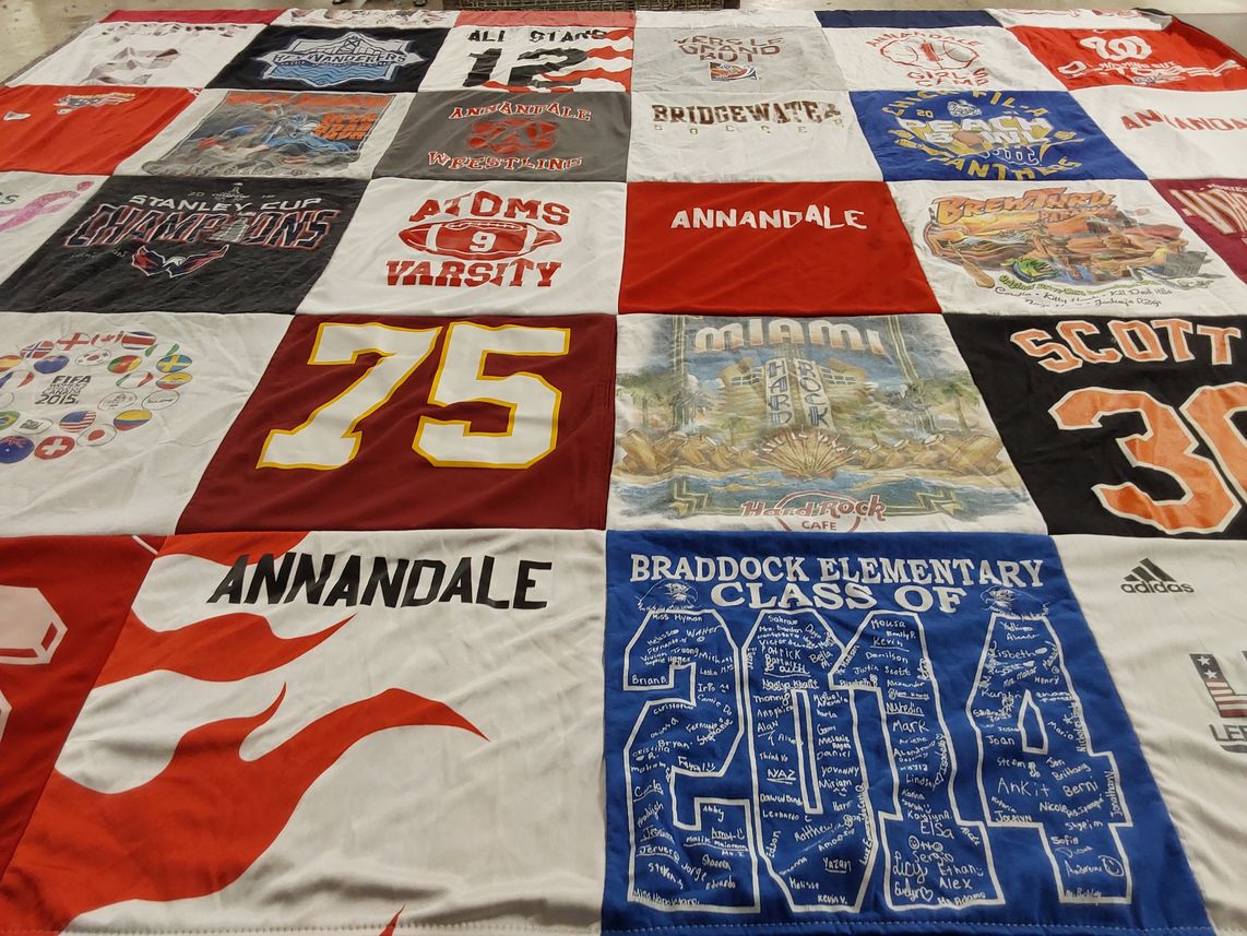T-shirt quilt featuring annandale high school, bridgewater high school by Michael from VA