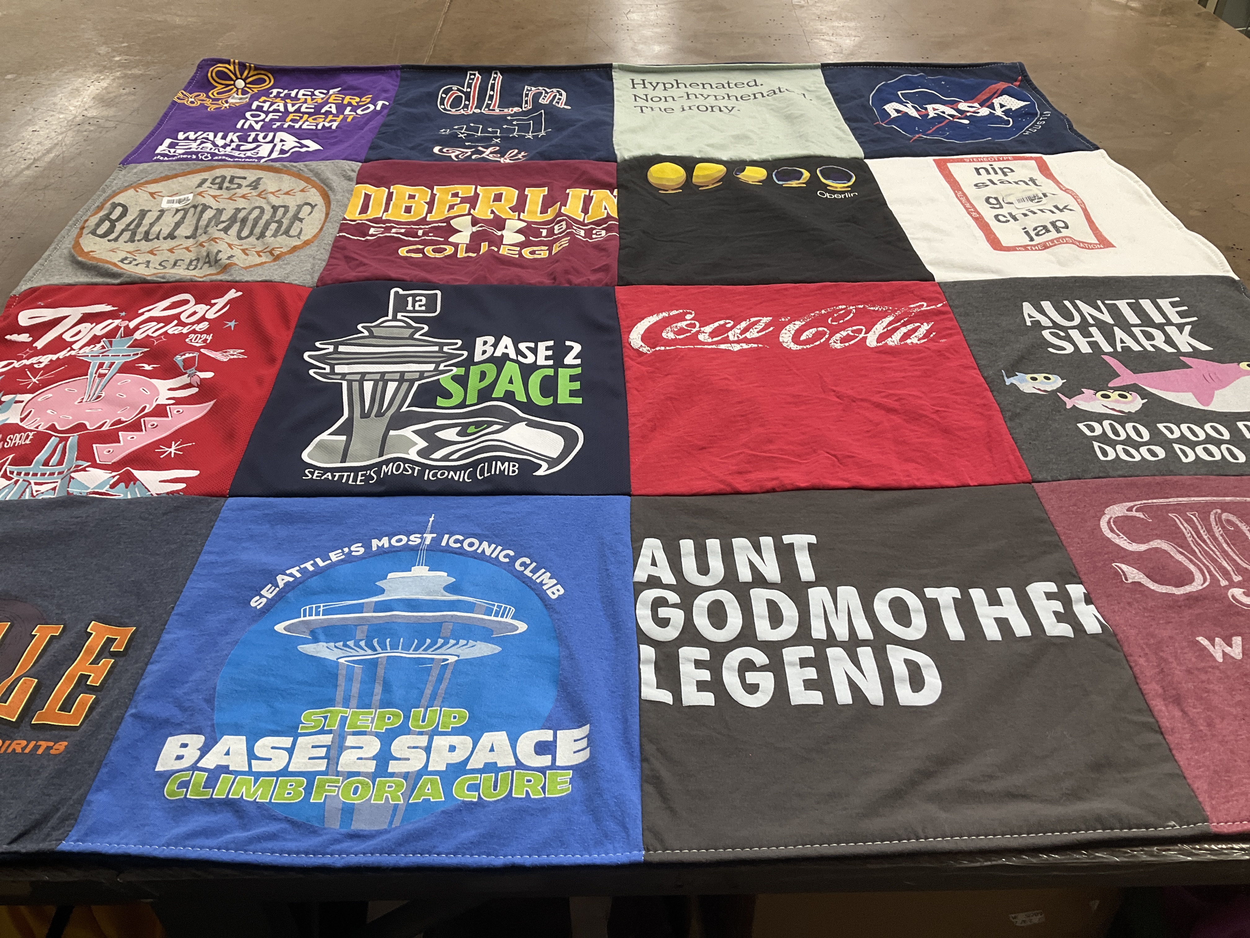 T-shirt quilt featuring seattle seahawks by Athima from WA