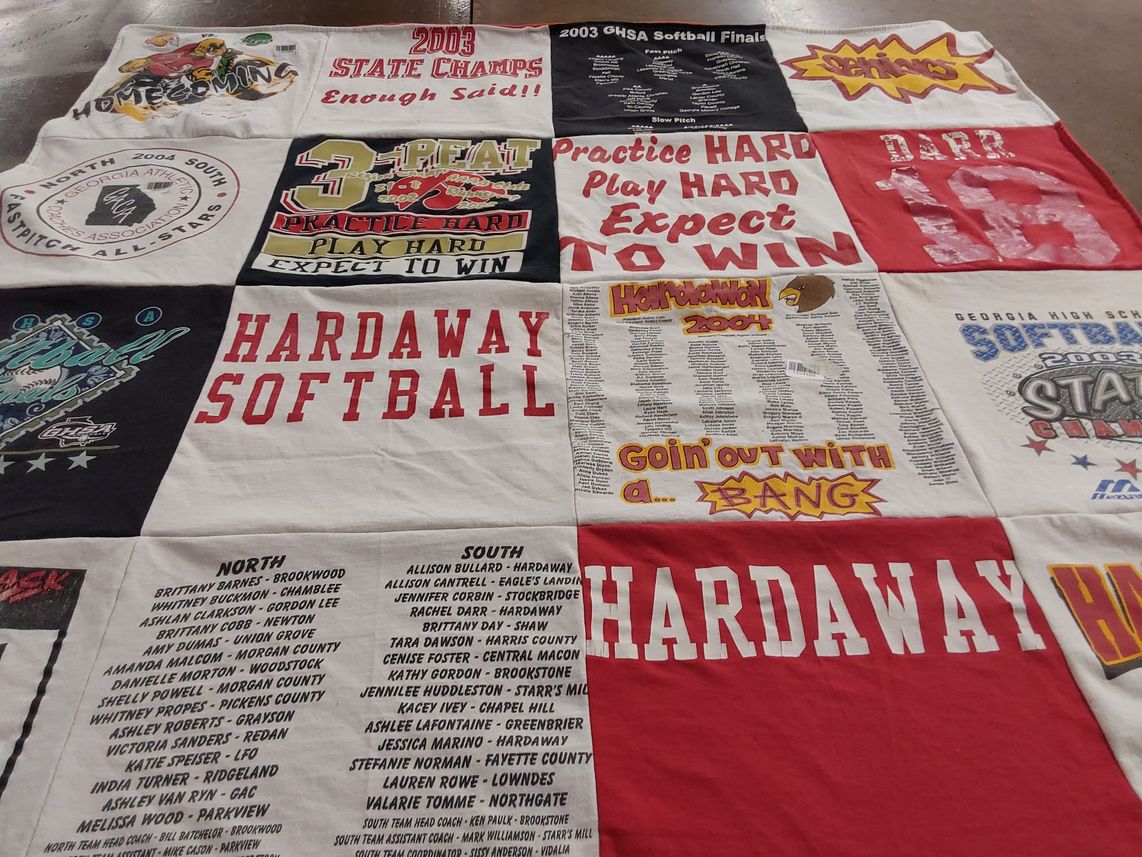 T-shirt quilt from hardaway high school by Rachael from TN