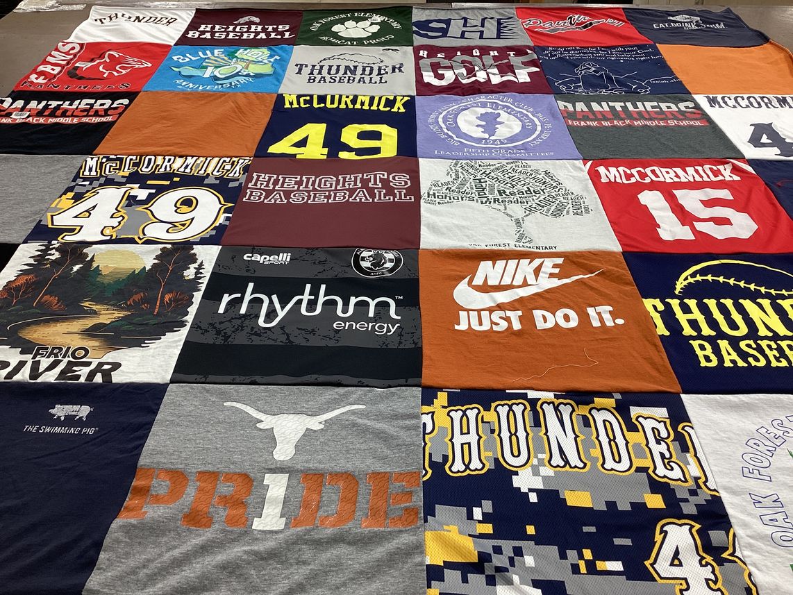 T-shirt quilt featuring thunder baseball, heights baseball by Amy from TX