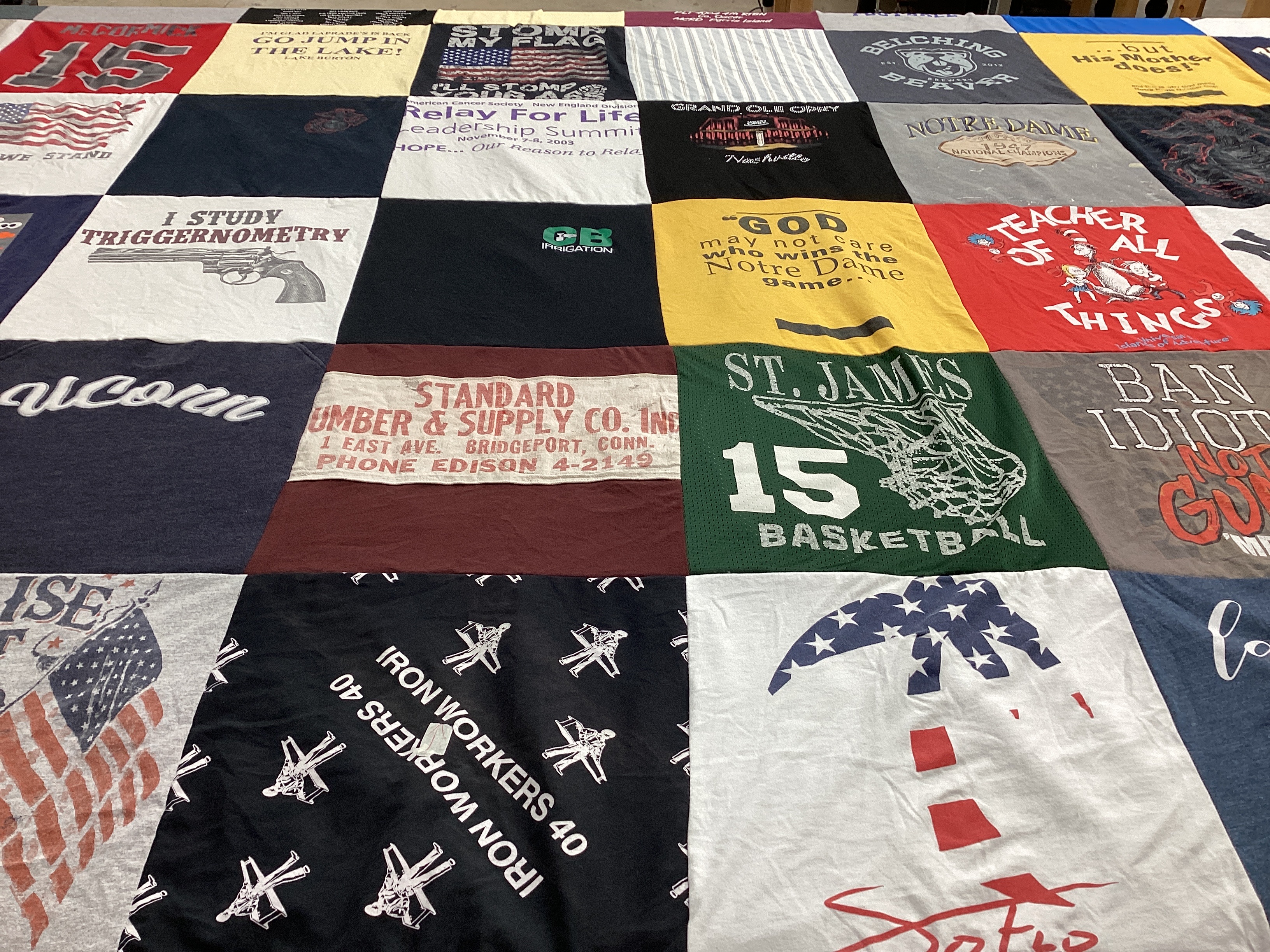 T-shirt quilt featuring st. james basketball by Beth from CT