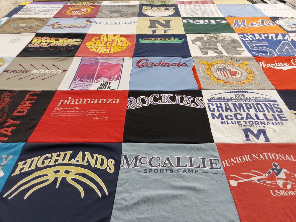 T-shirt quilt featuring rockies, cardinals by Bob from TX