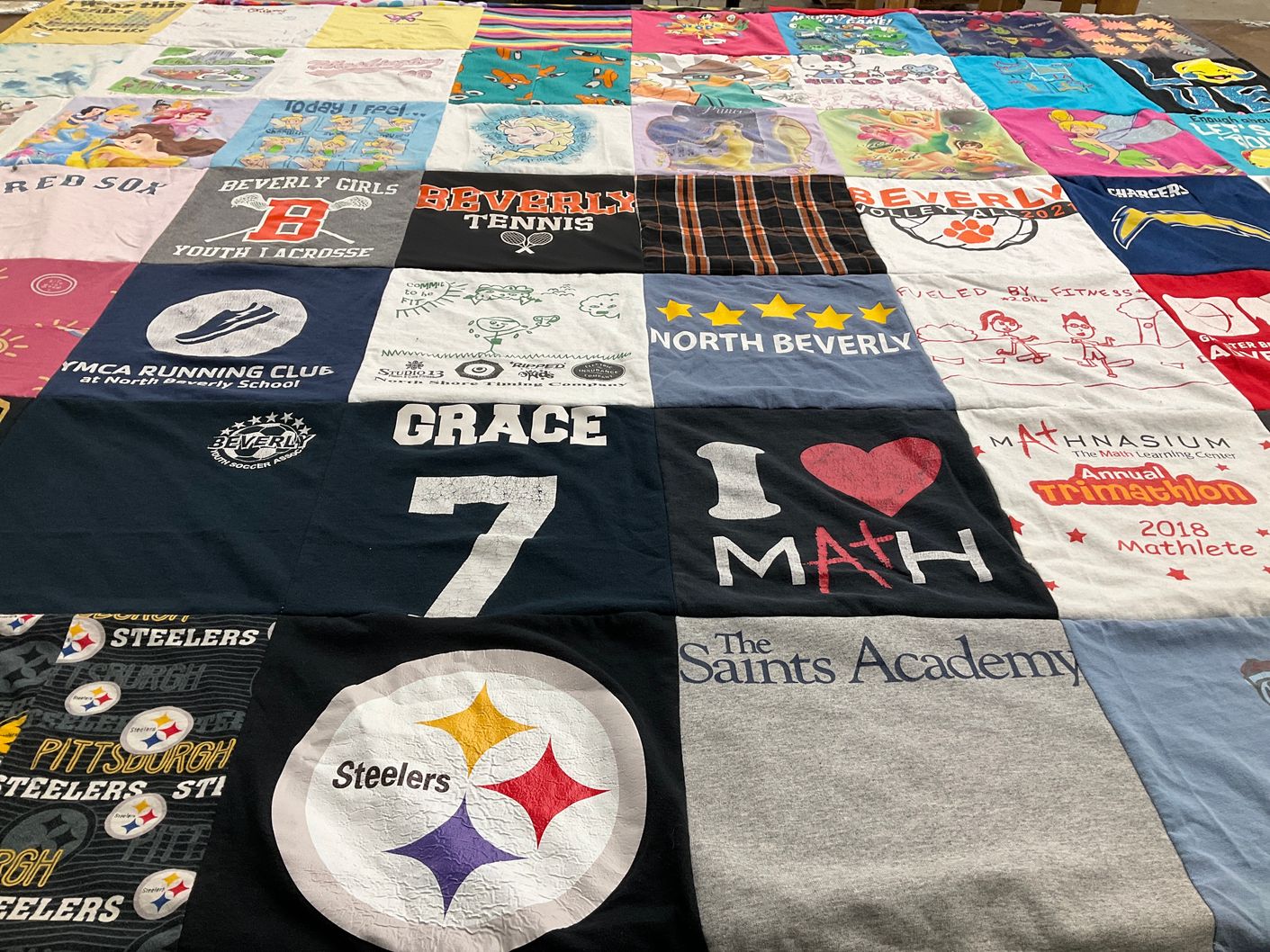 T-shirt quilt featuring beverly girls soccer team by Diana from MA