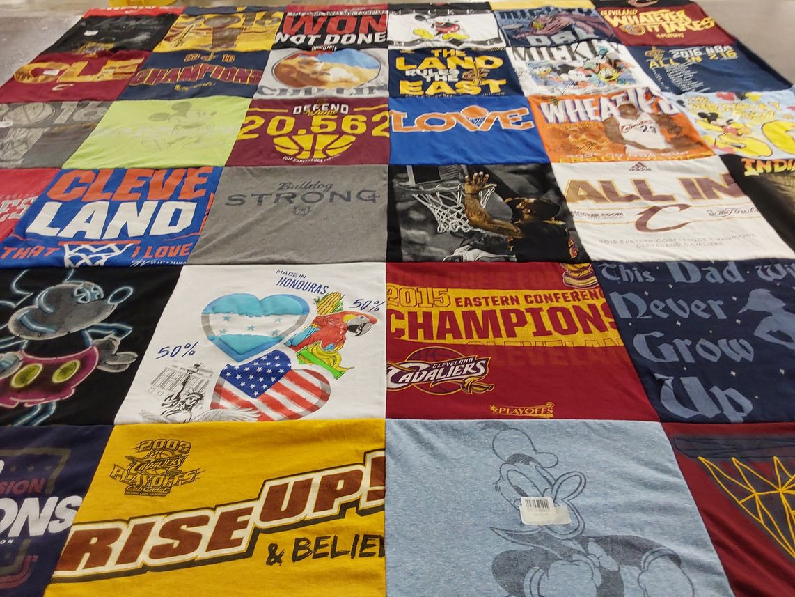 T-shirt quilt featuring cleveland cavaliers by Kathleen from OH