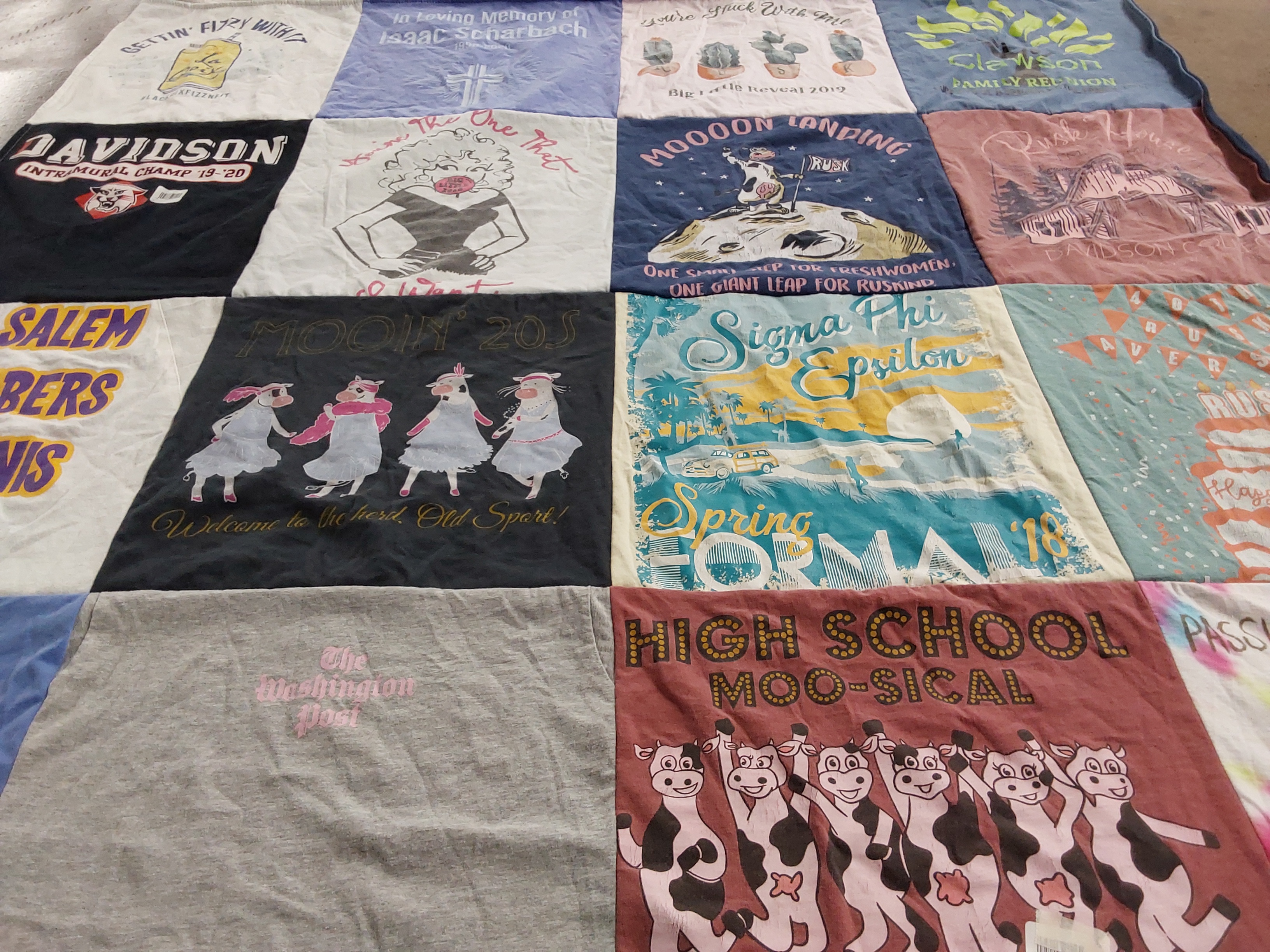 T-shirt quilt from davidson college by Courtney from VA
