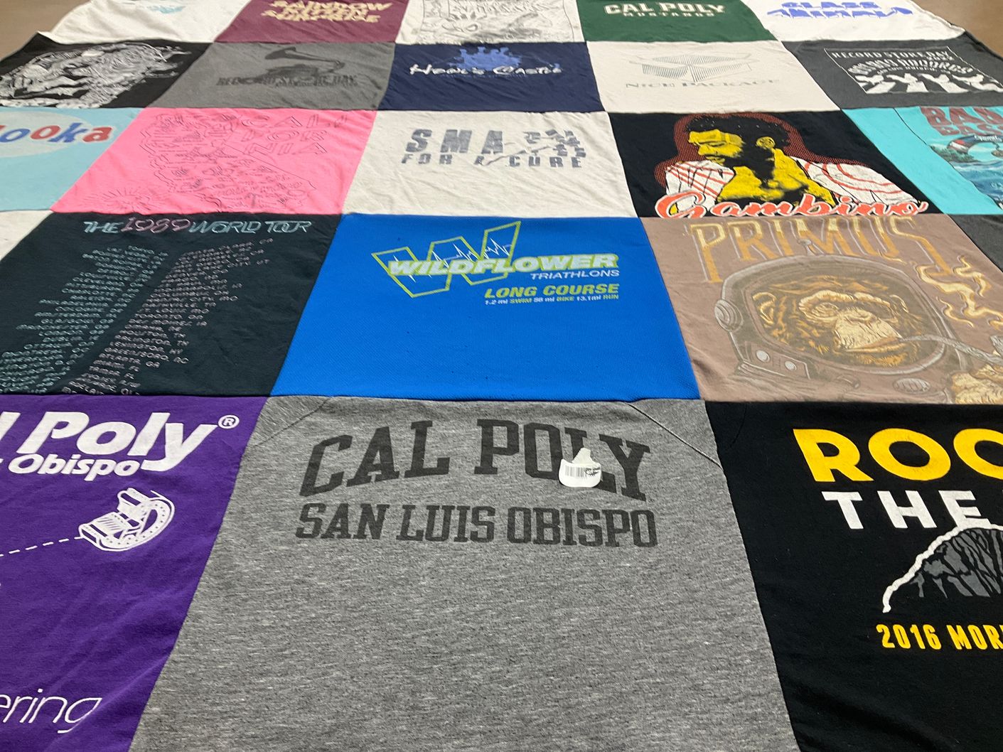 T-shirt quilt from california polytechnic state university, cal poly san luis obispo by Jessie from WA