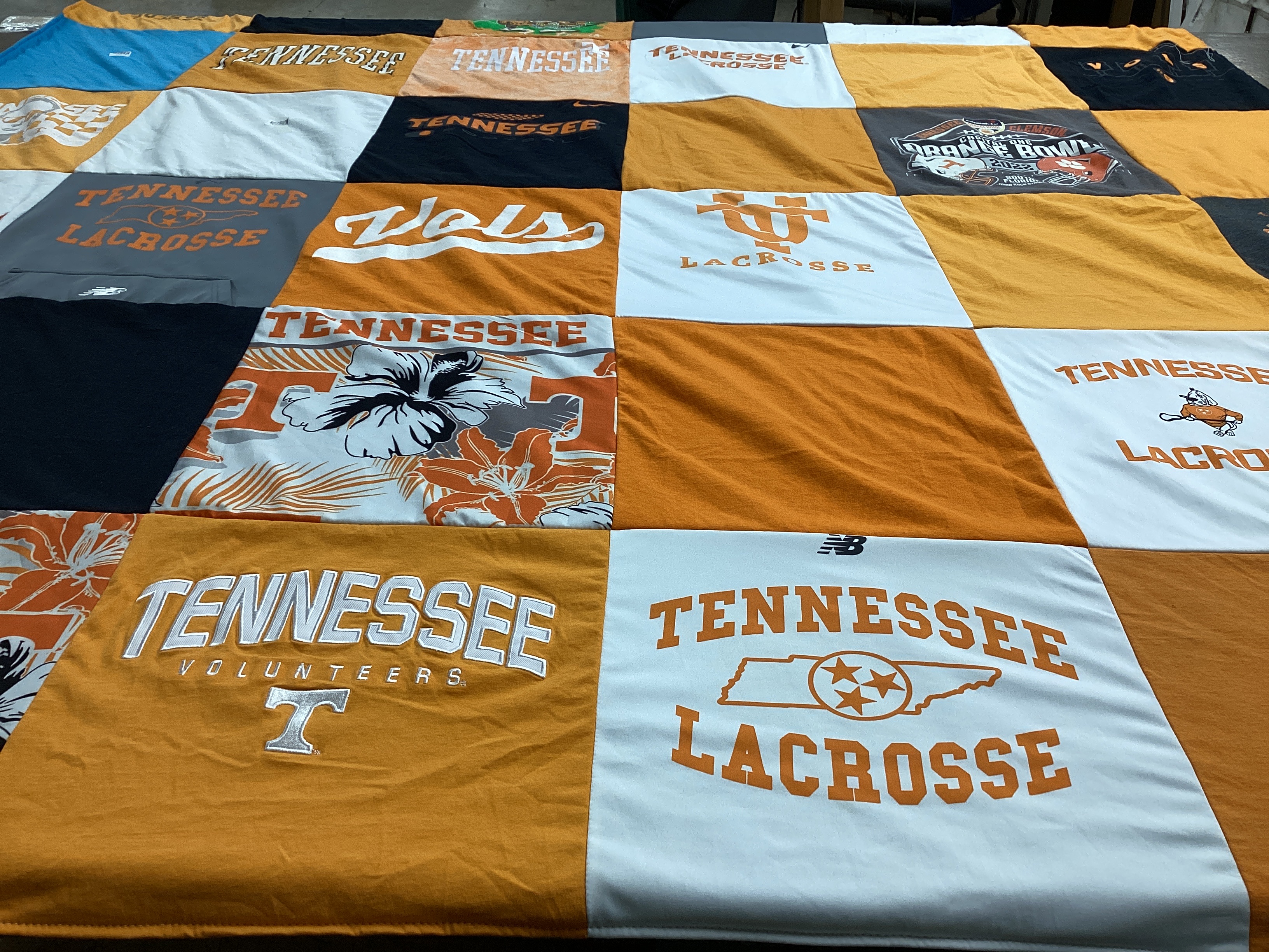 T-shirt quilt featuring tennessee lacrosse by lisa from NC