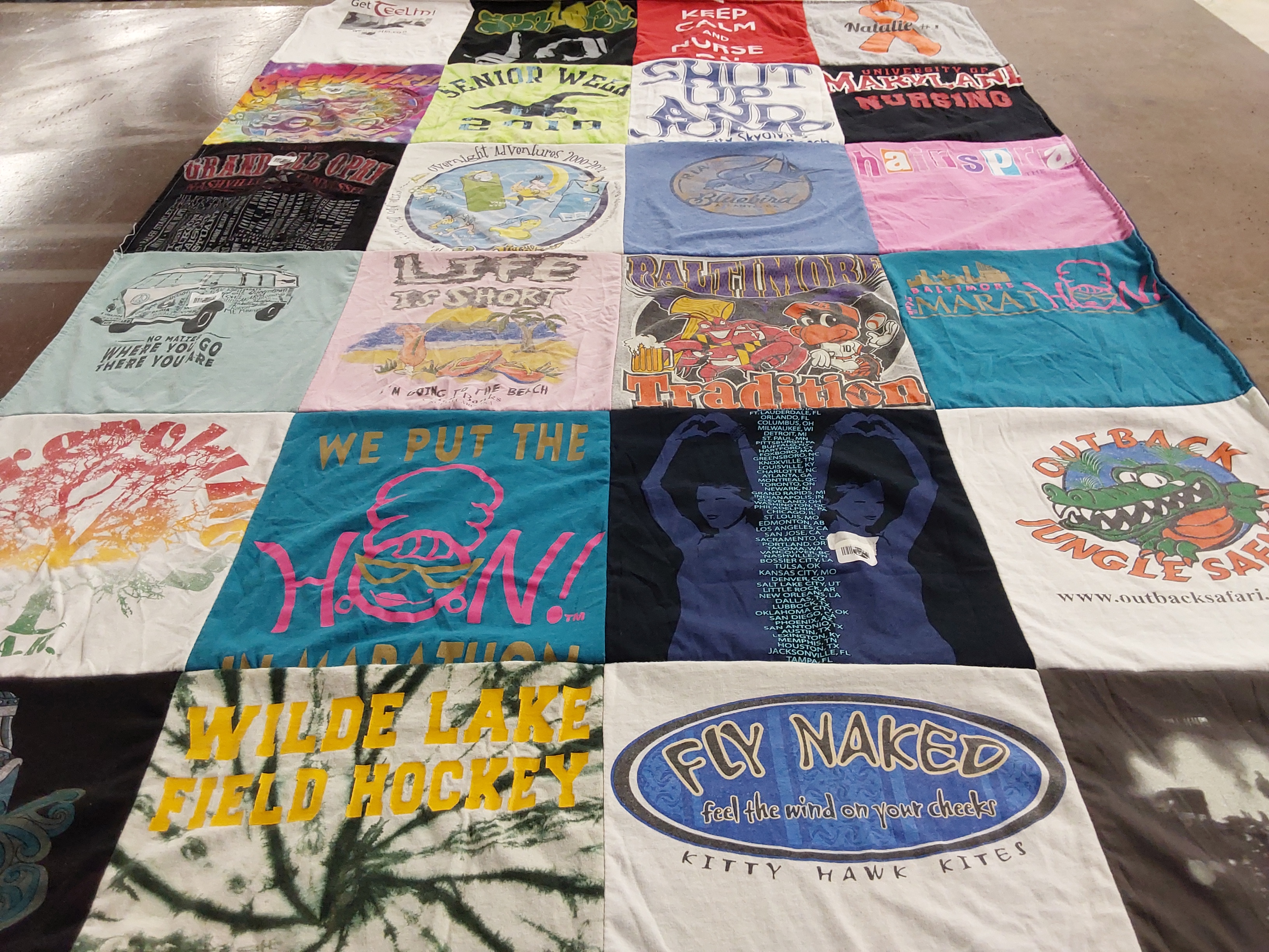 T-shirt quilt featuring wilde lake field hockey by Kathy from MD
