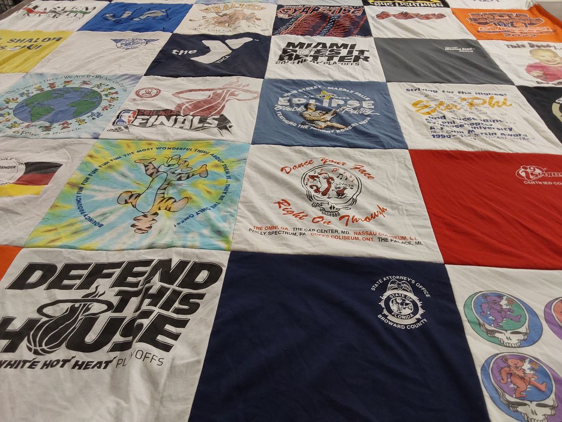 T-shirt quilt featuring miami heat by Nathan from FL