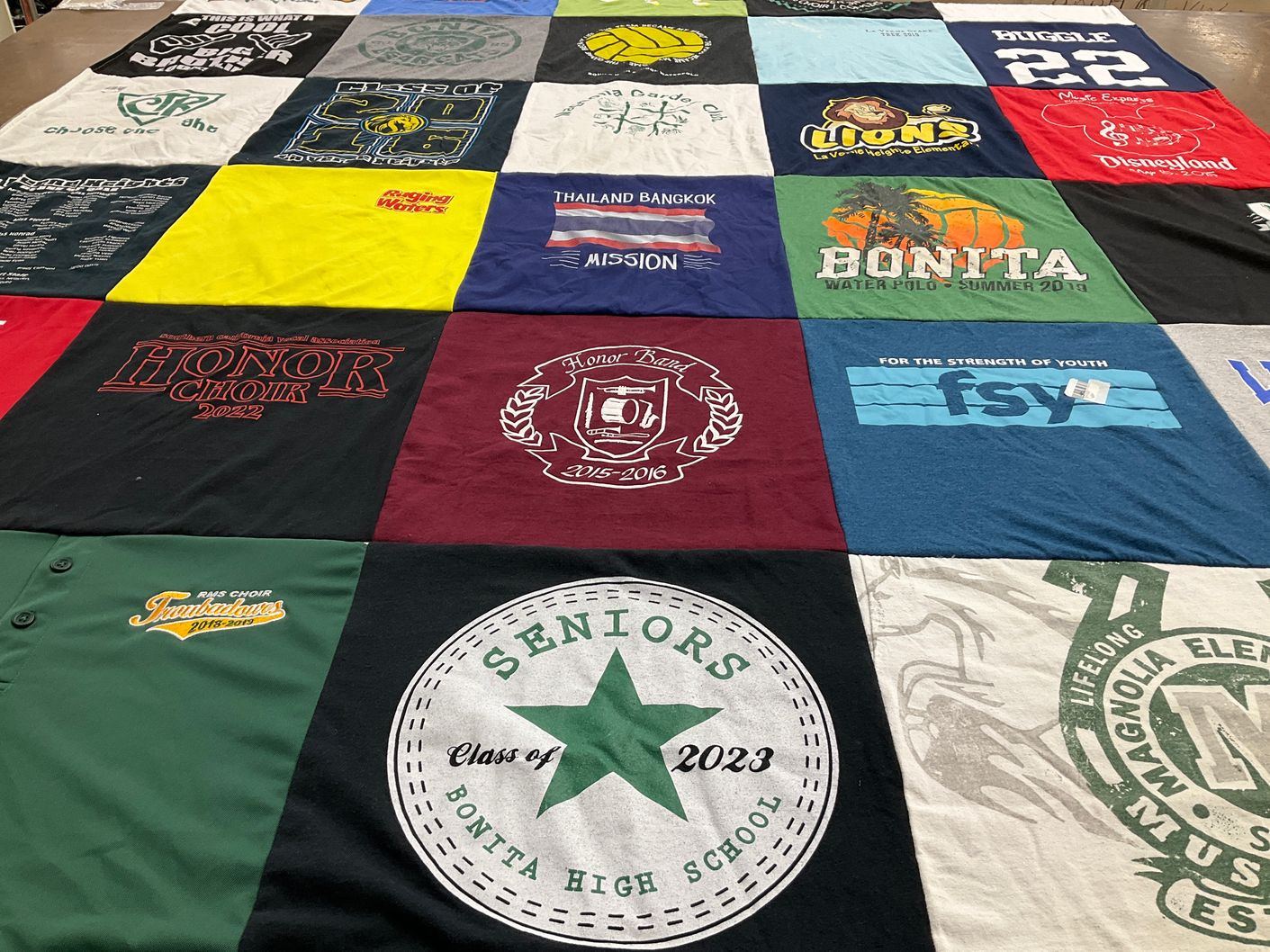 T-shirt quilt featuring bonita water polo by Penny from CA
