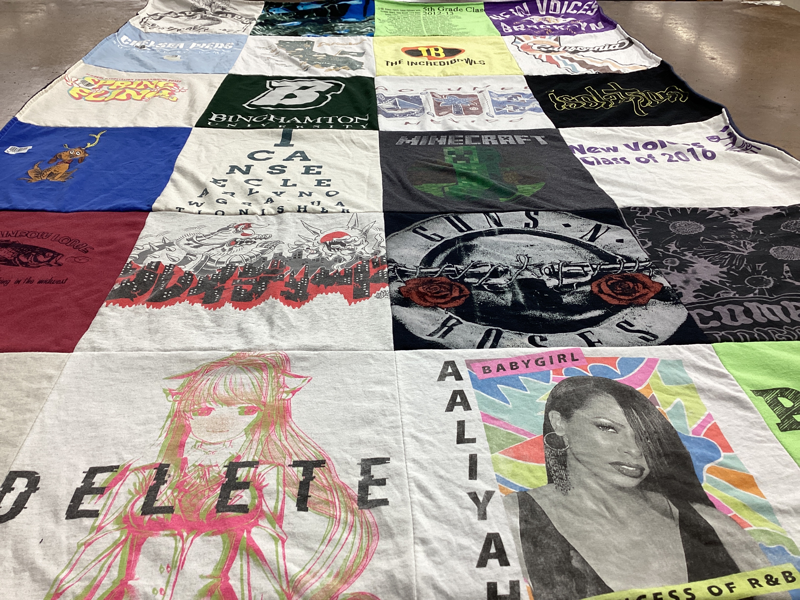 T-shirt quilt from binghamton university by Kathleen from NY