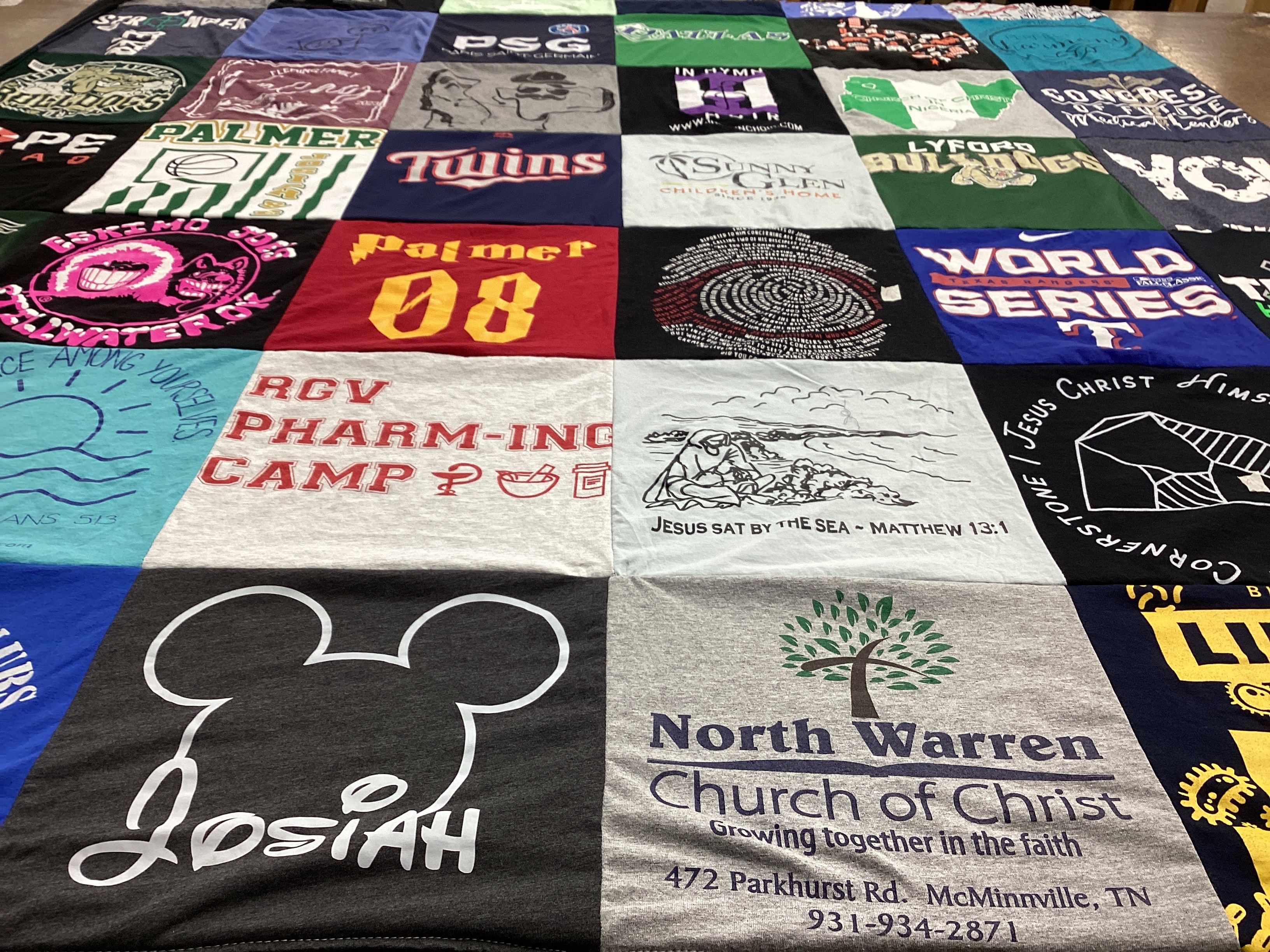 T-shirt quilt featuring lyford bulldogs by Elizabeth from TX