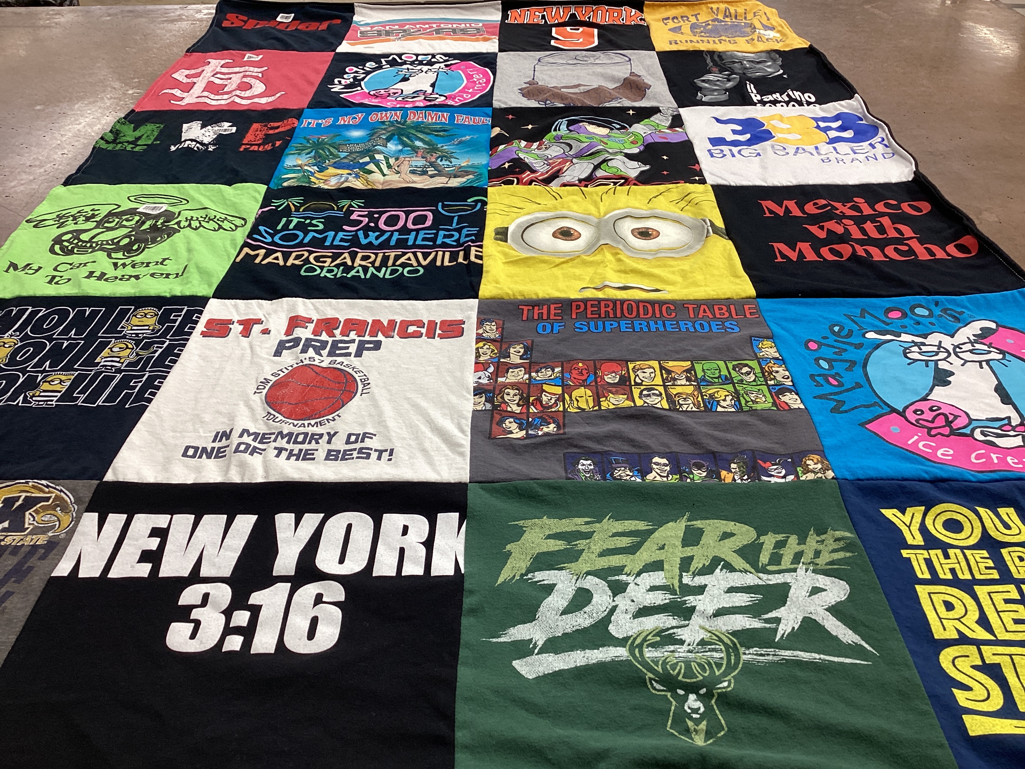 T-shirt quilt featuring milwaukee bucks by Andrew from NY