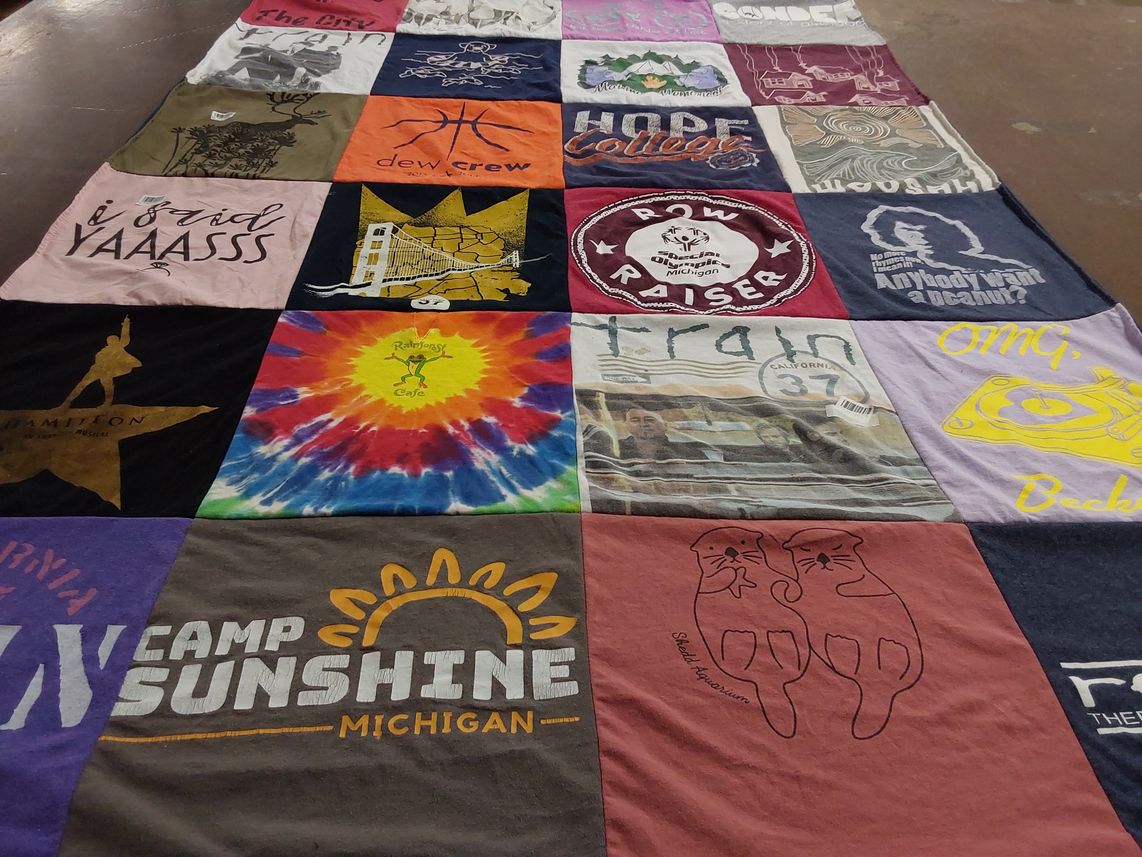 T-shirt quilt from hope college by Recca from MI