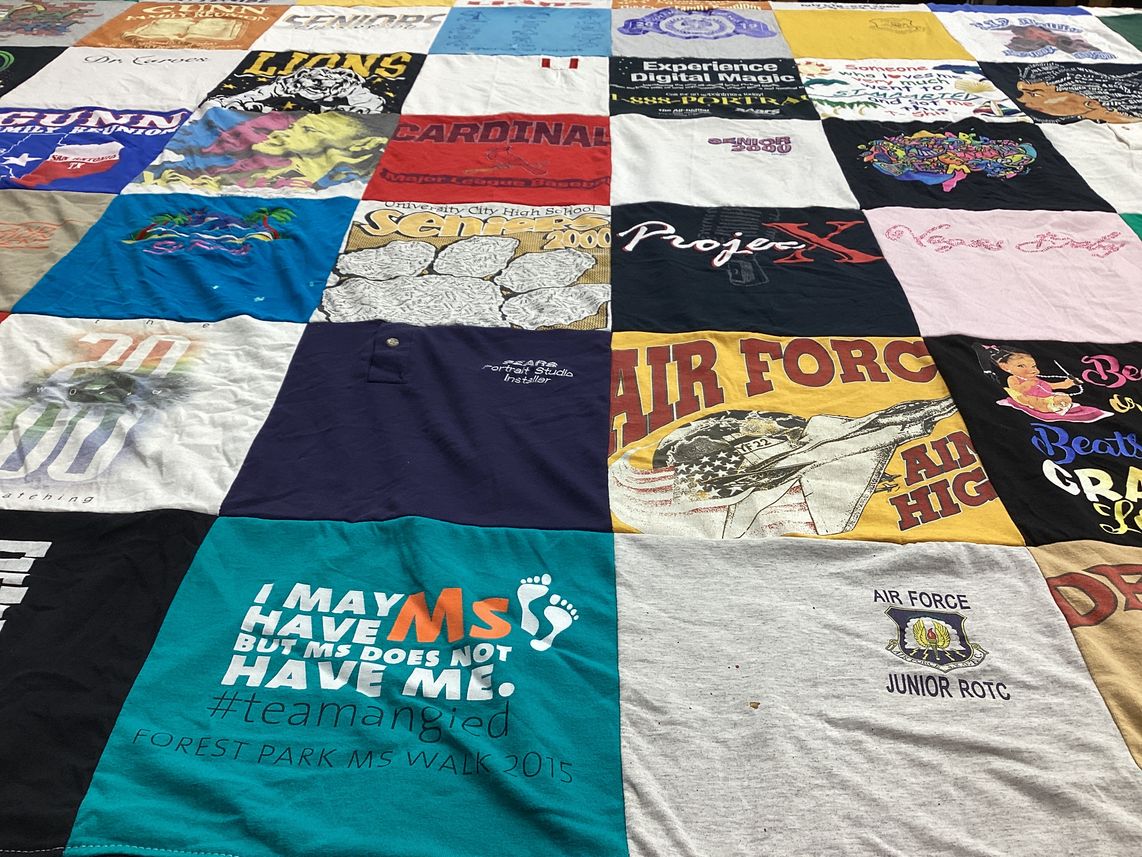 T-shirt quilt from university city high school by MONET from MO