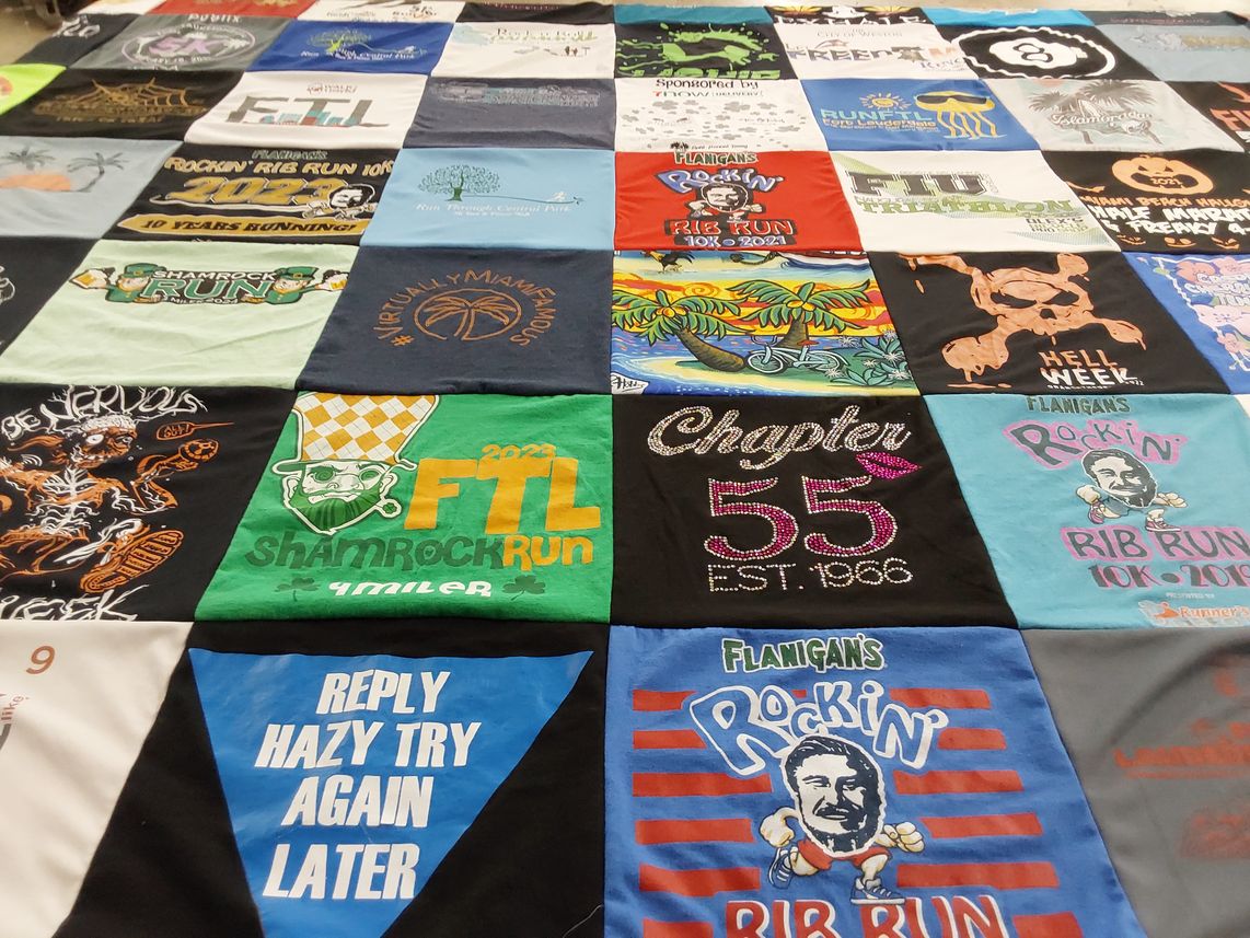 T-shirt quilt from florida international university by Michelle from FL