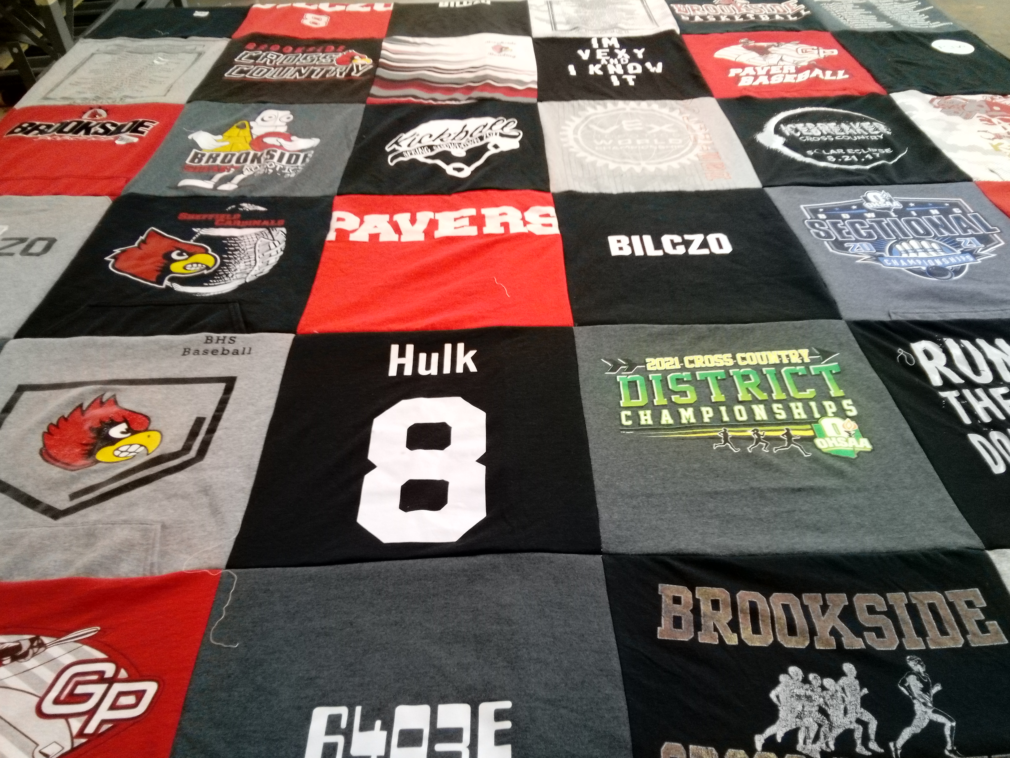 T-shirt quilt from brookside high school by Jen from OH