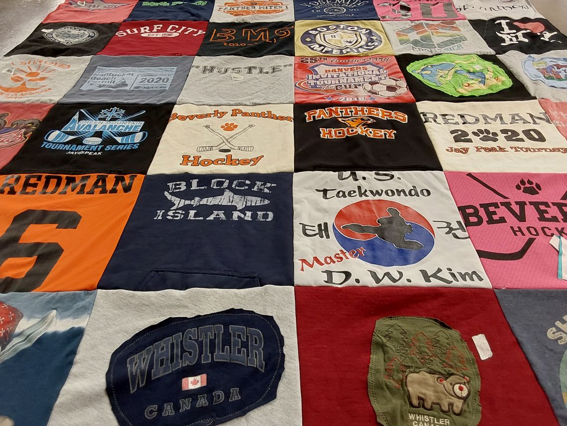 T-shirt quilt featuring beverly panthers hockey by Rachel from MA