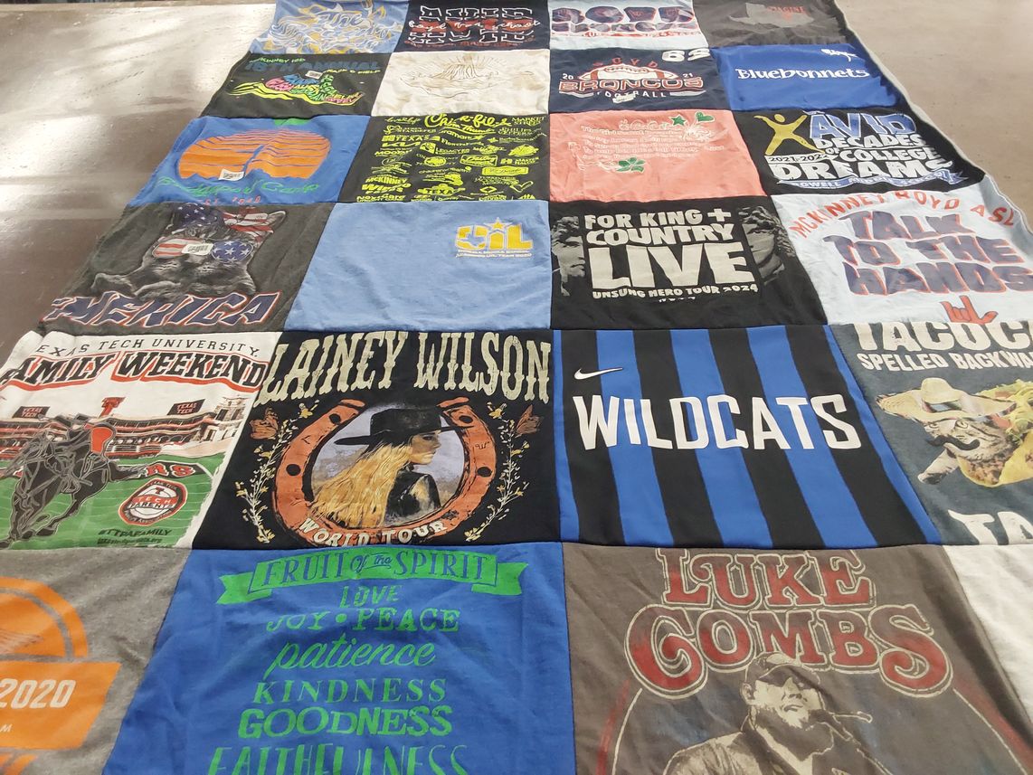 T-shirt quilt from texas tech university by Rebekah from TX
