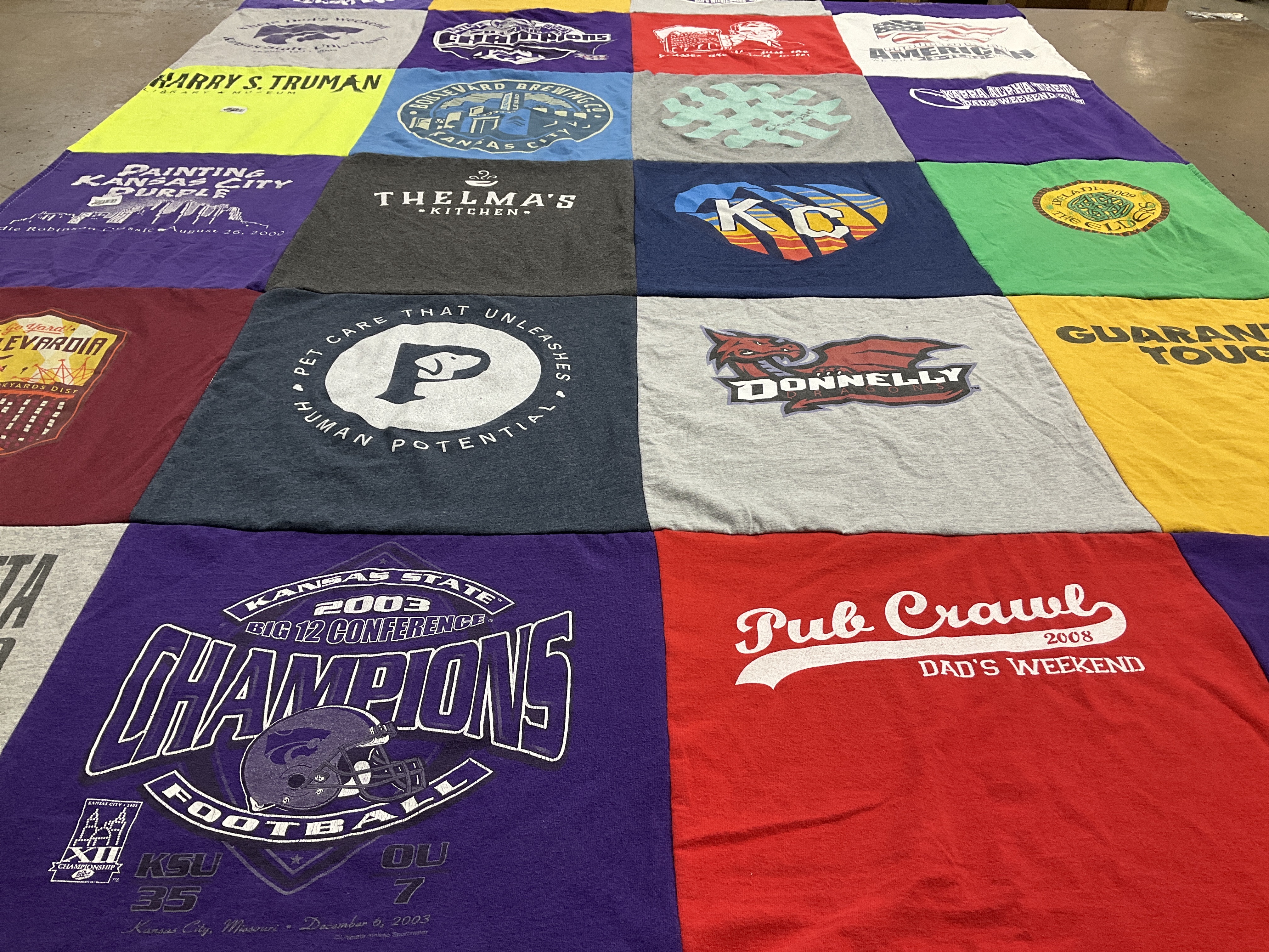T-shirt quilt from kansas state university by Meghan from KS