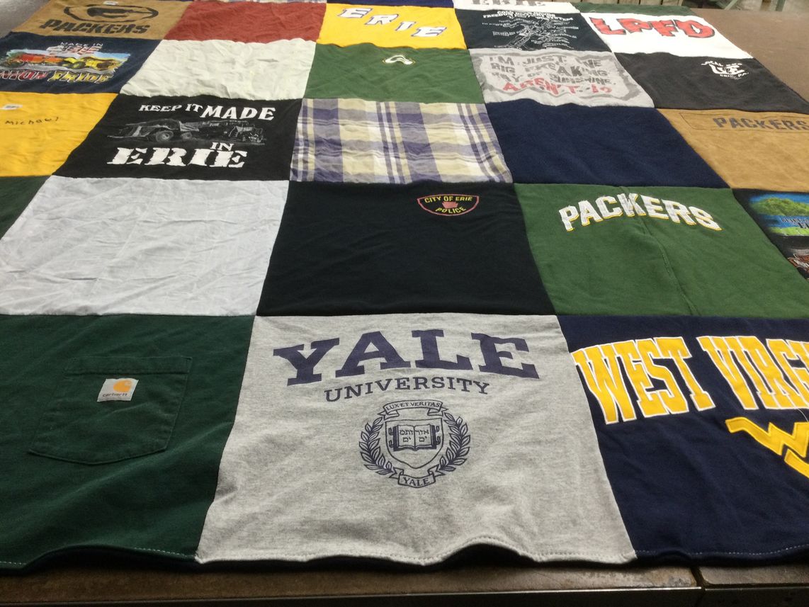 T-shirt quilt featuring green bay packers by Jenny from PA