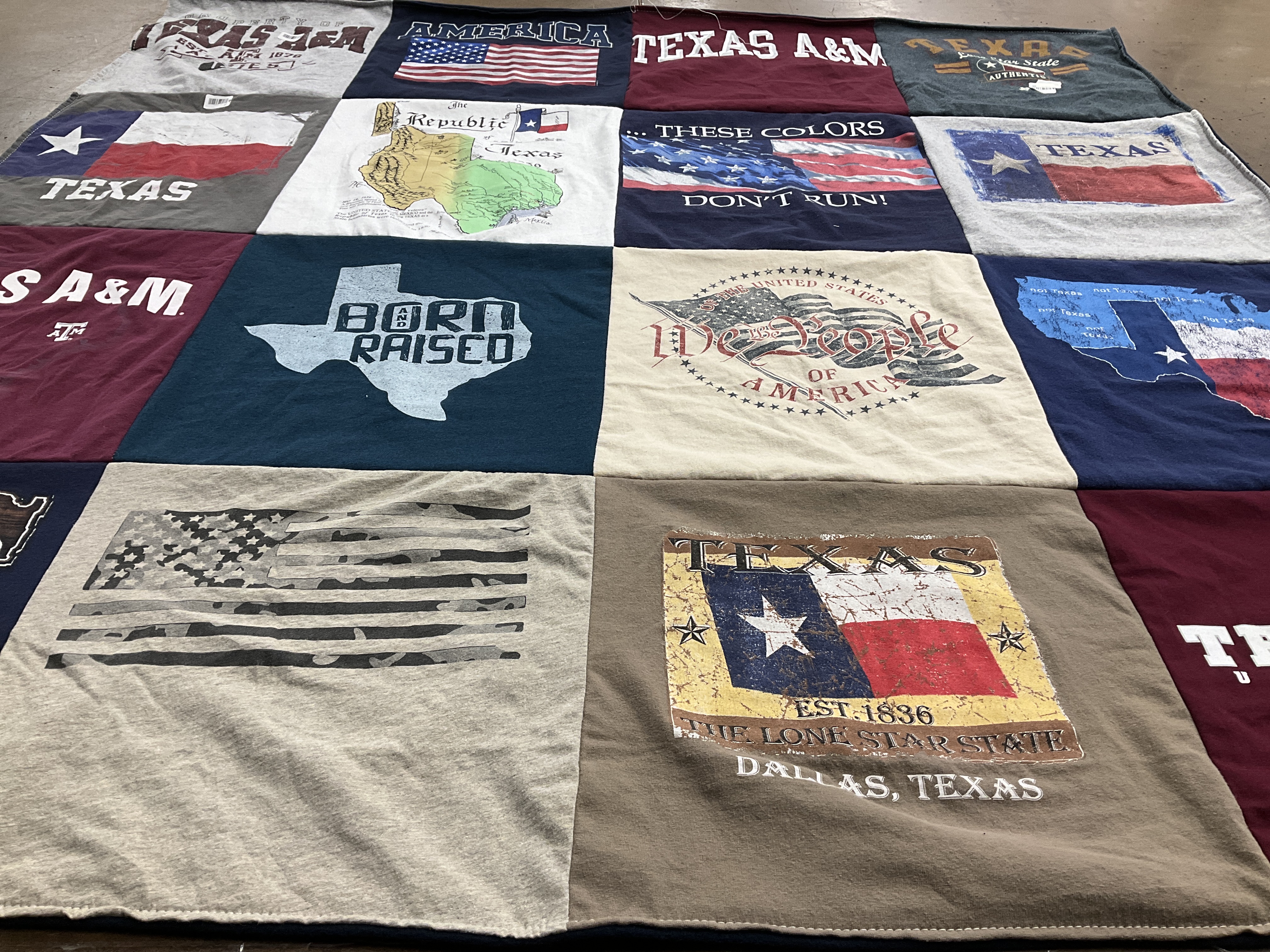 T-shirt quilt from texas a&m university by Michelle from FL