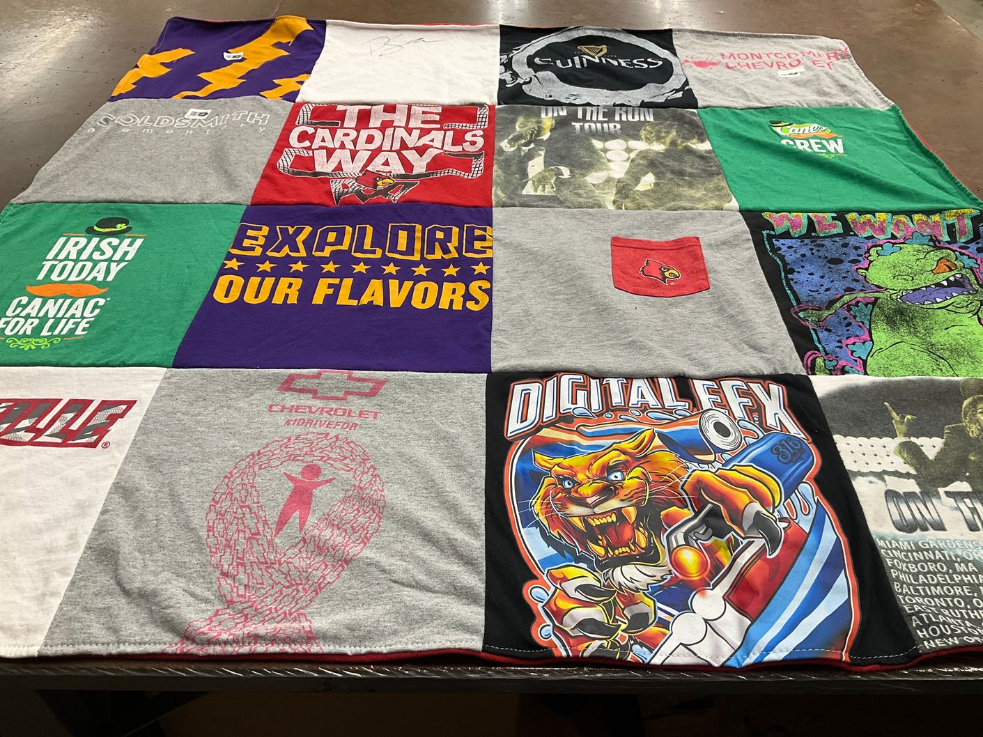 T-shirt quilt featuring university of louisville basketball by Renita from KY