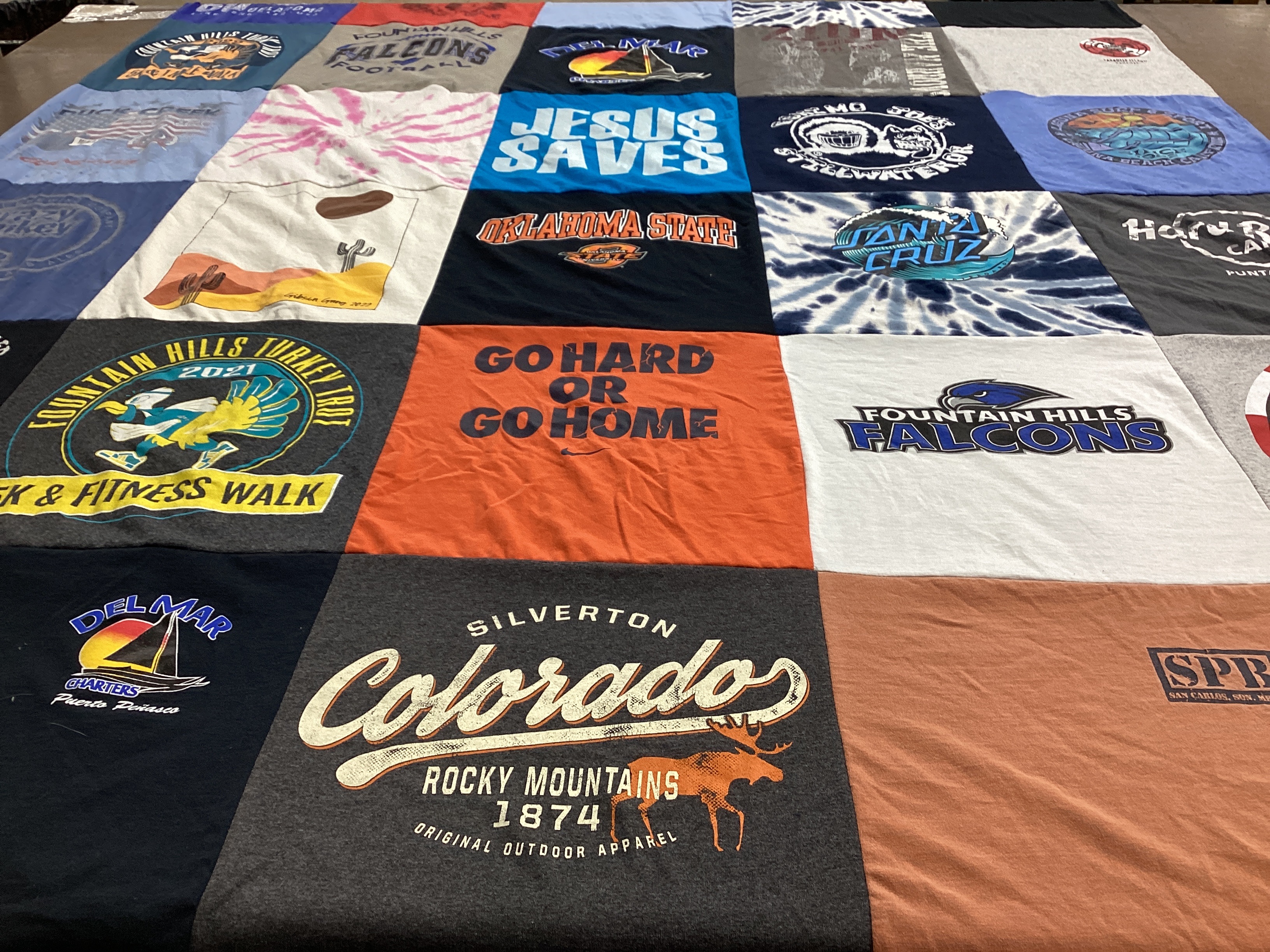 T-shirt quilt featuring fountain hills falcons by tana from AZ