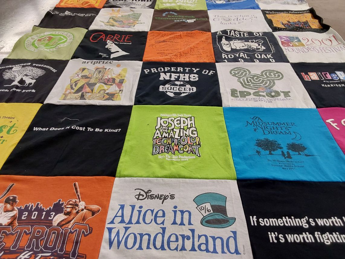 T-shirt quilt featuring detroit tigers by Marilyn from MI