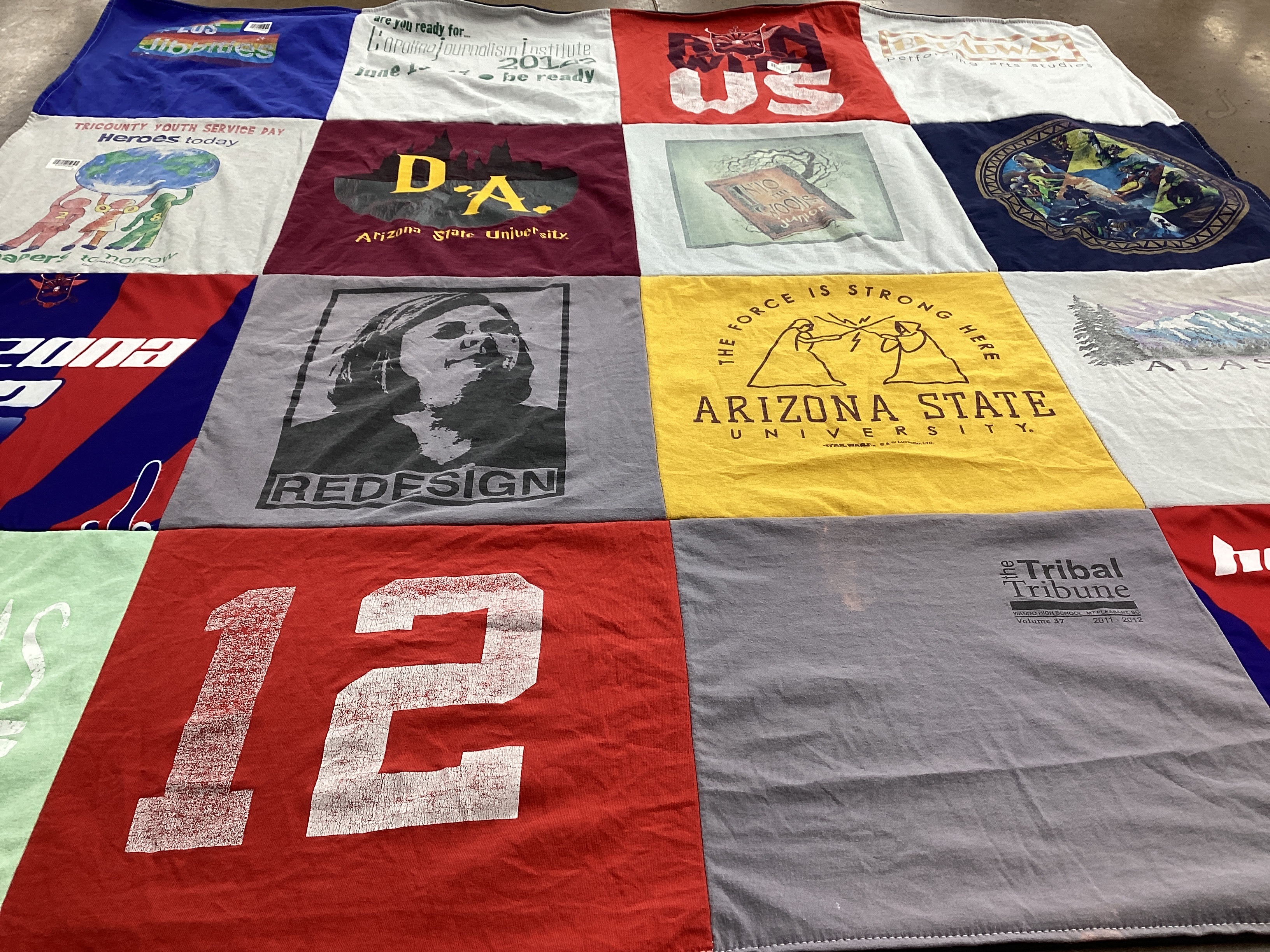 T-shirt quilt from arizona state university by Stacy from AZ