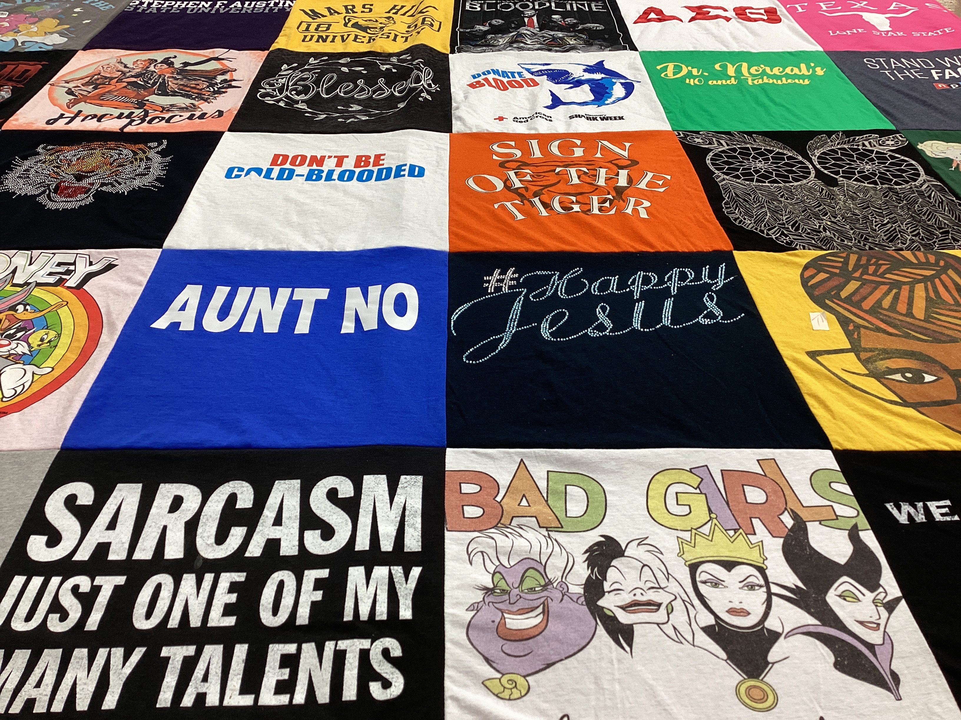 T-shirt quilt from mars hill university by Noreal from NC