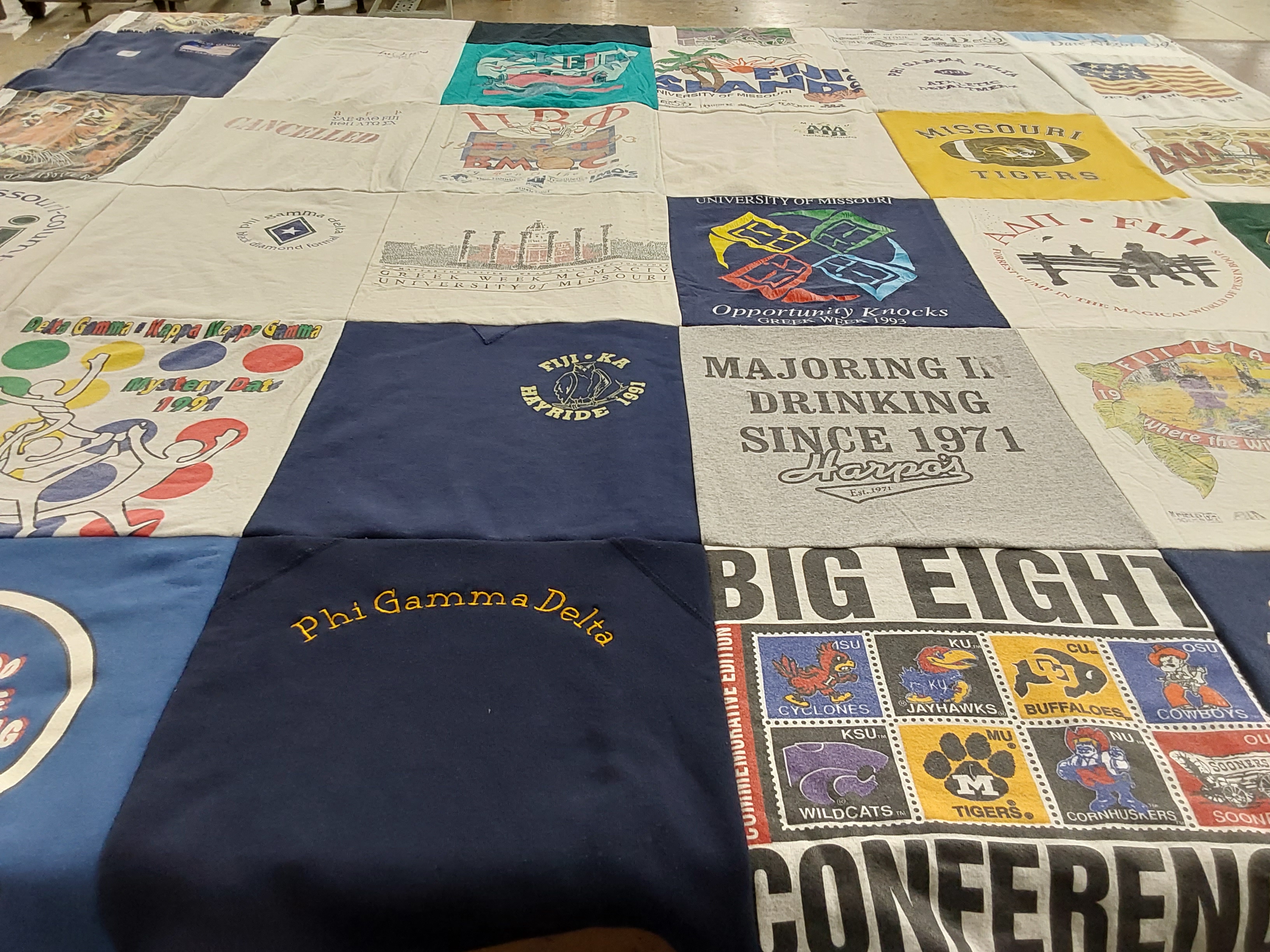 T-shirt quilt featuring missouri tigers by Mike from MO