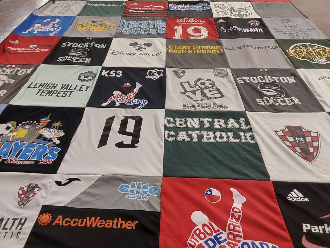 T-shirt quilt featuring lehigh valley tempest, central catholic by Morgan from PA
