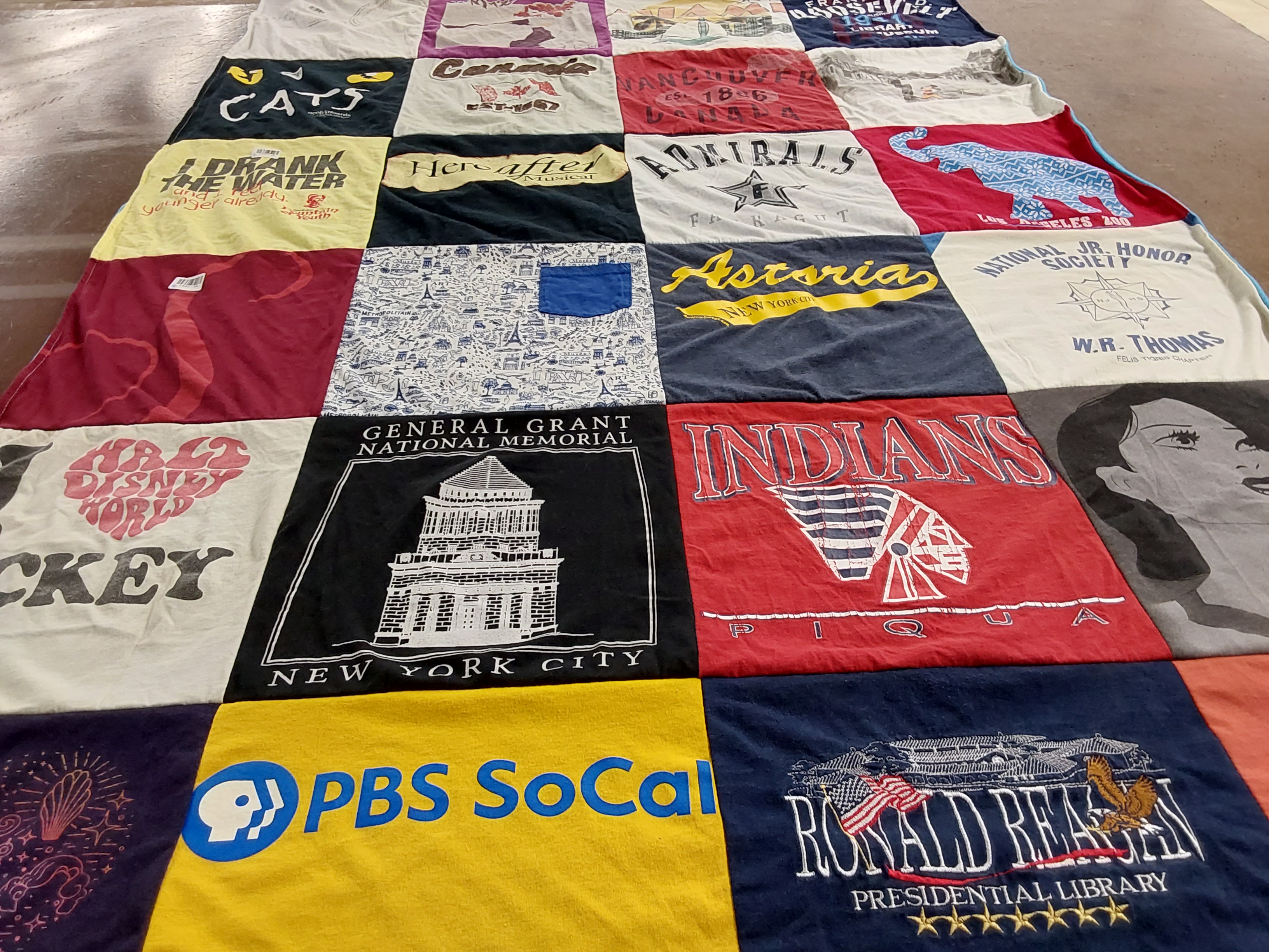 T-shirt quilt featuring indians by Eileen from FL