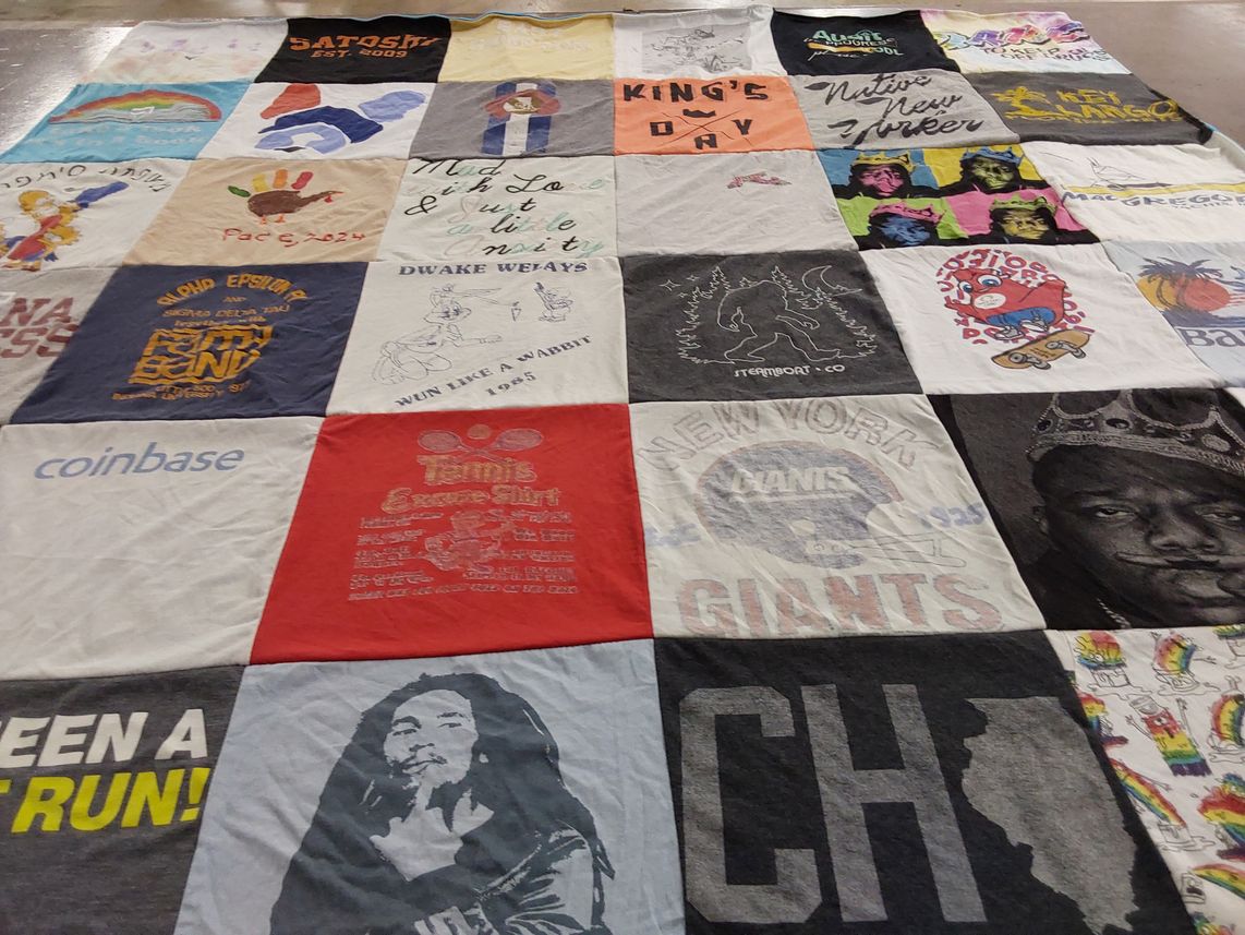 T-shirt quilt featuring new york giants by Lindsay from FL