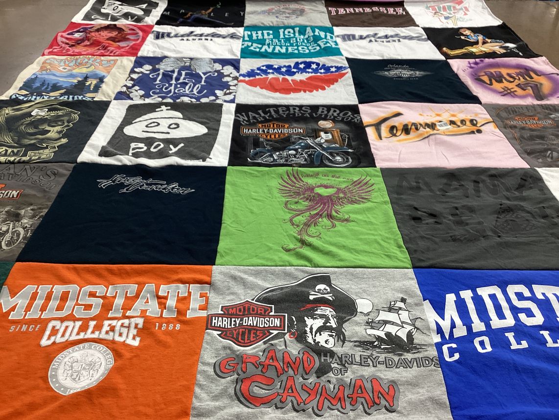T-shirt quilt from midstate college by Deana from IL