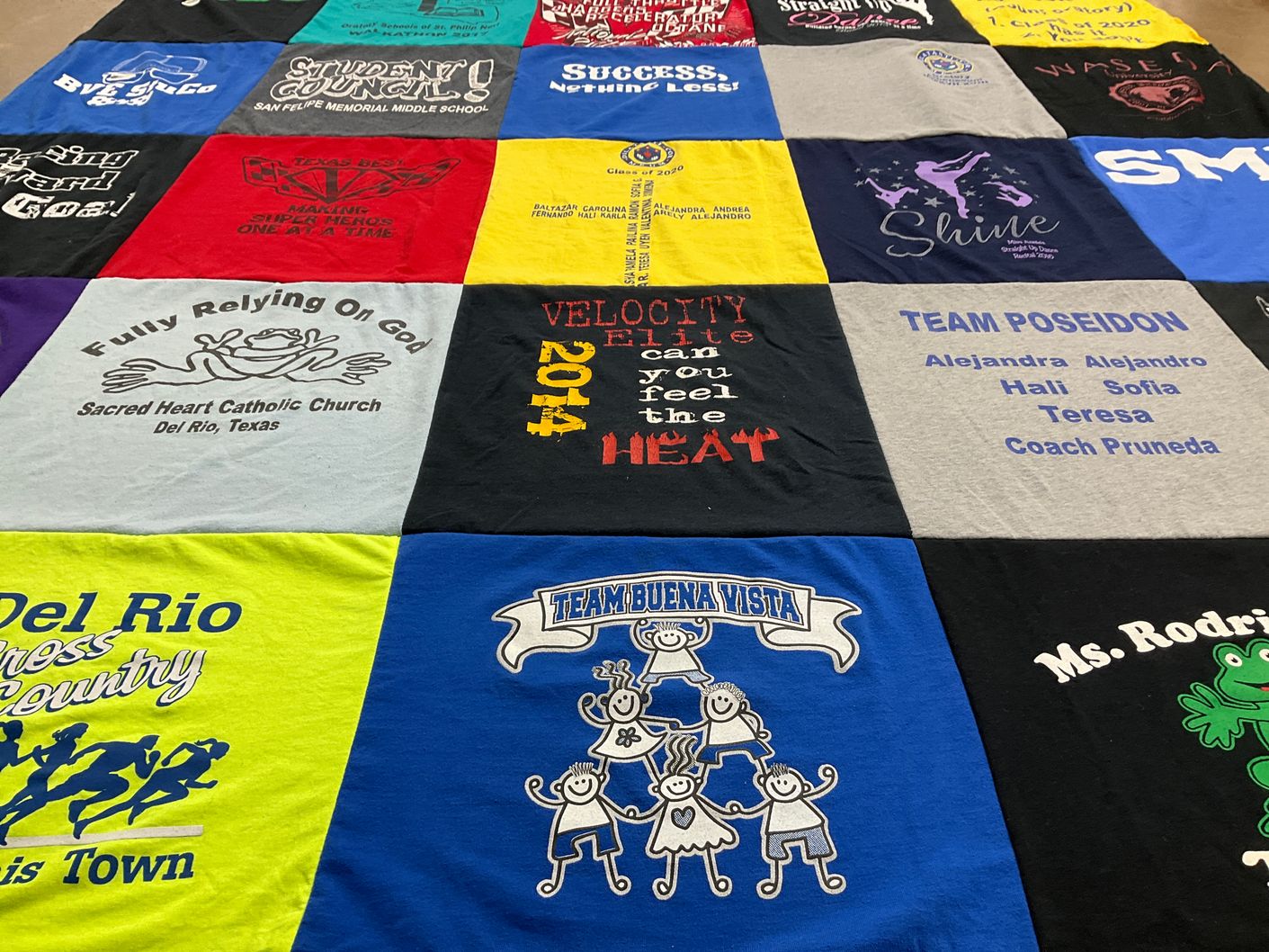 T-shirt quilt featuring team poseidon by Yoly from TX