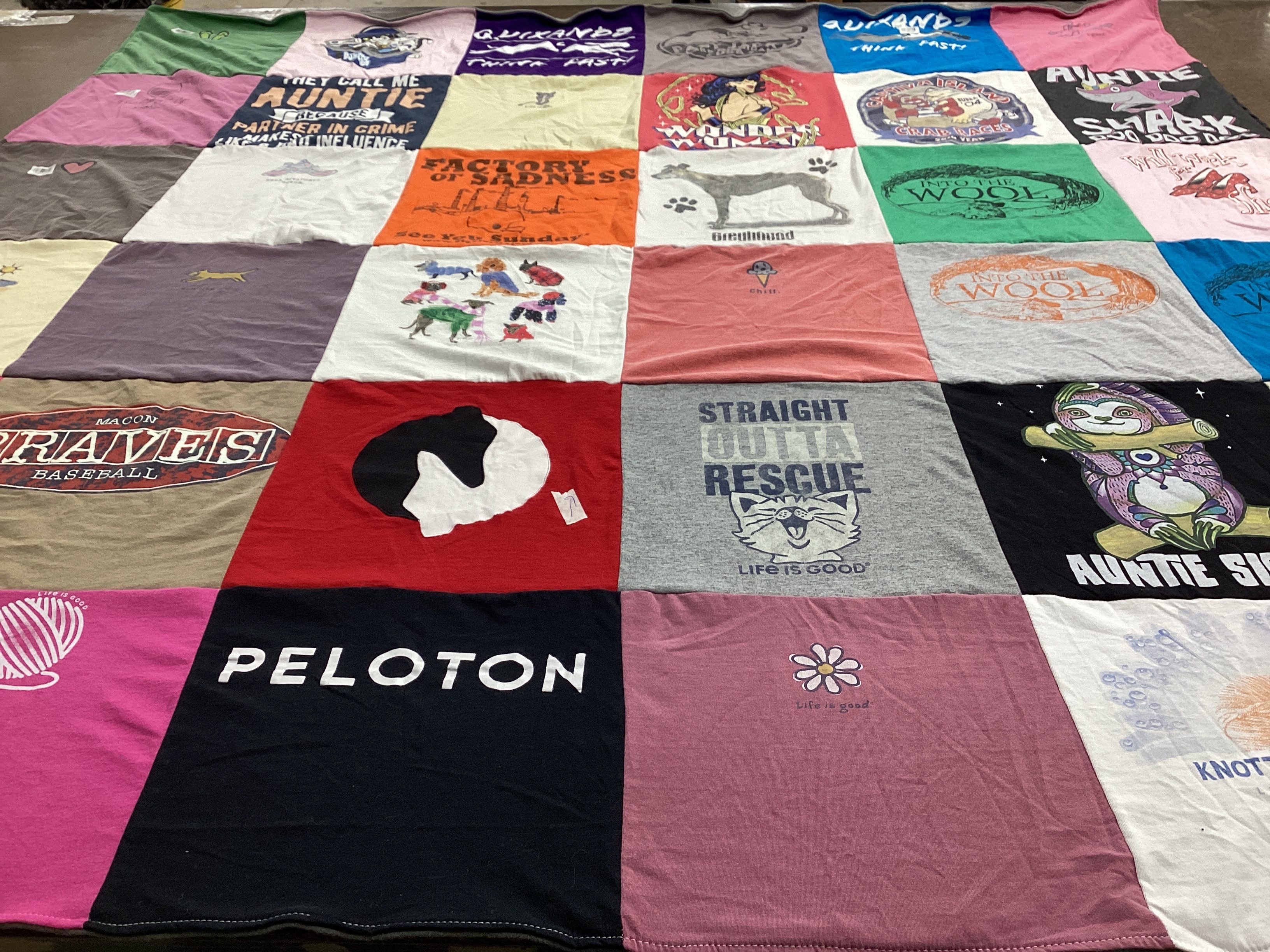 T-shirt quilt featuring macon braves baseball by Heather from GA