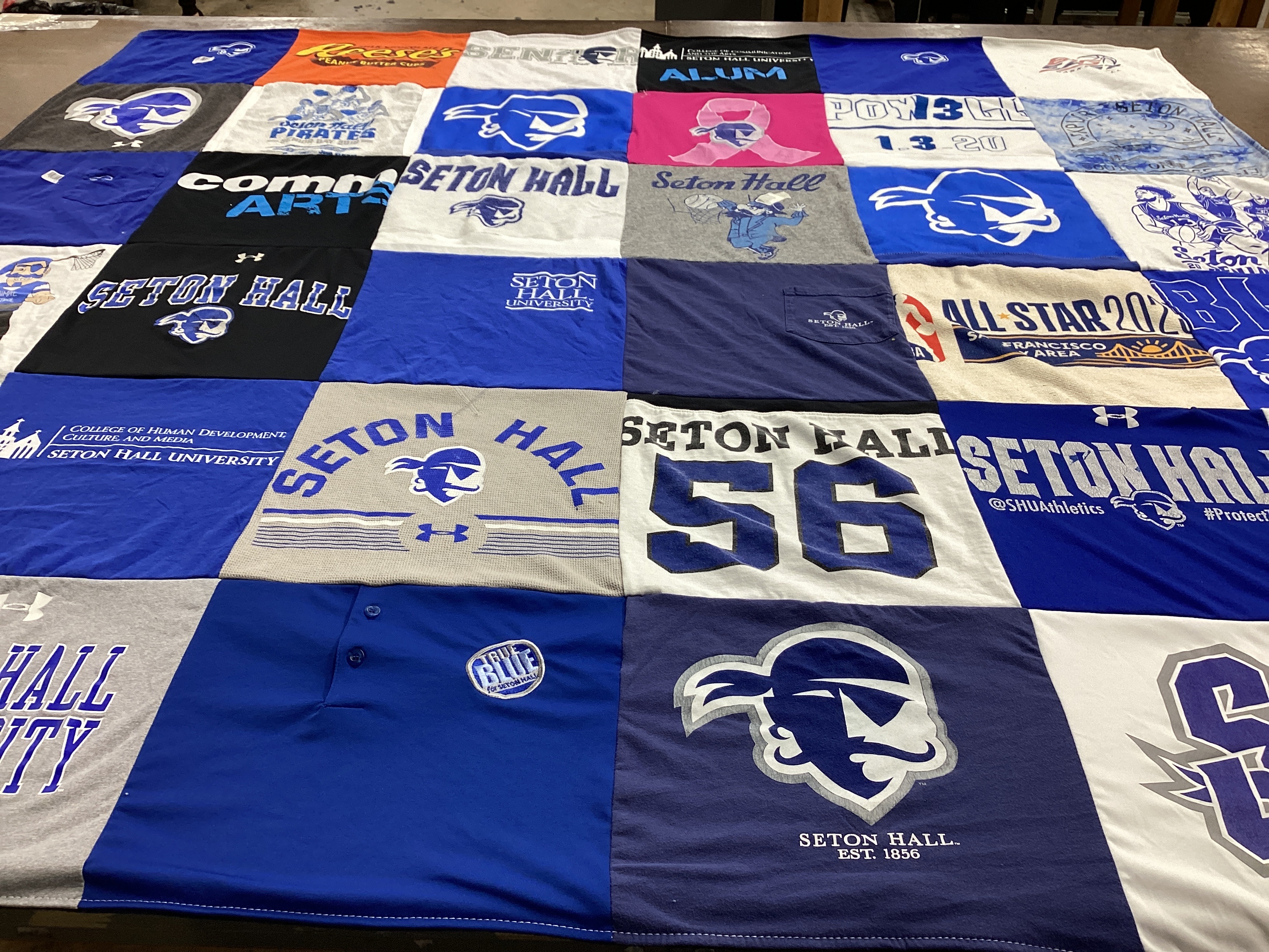 T-shirt quilt featuring seton hall pirates by Brittany from NJ
