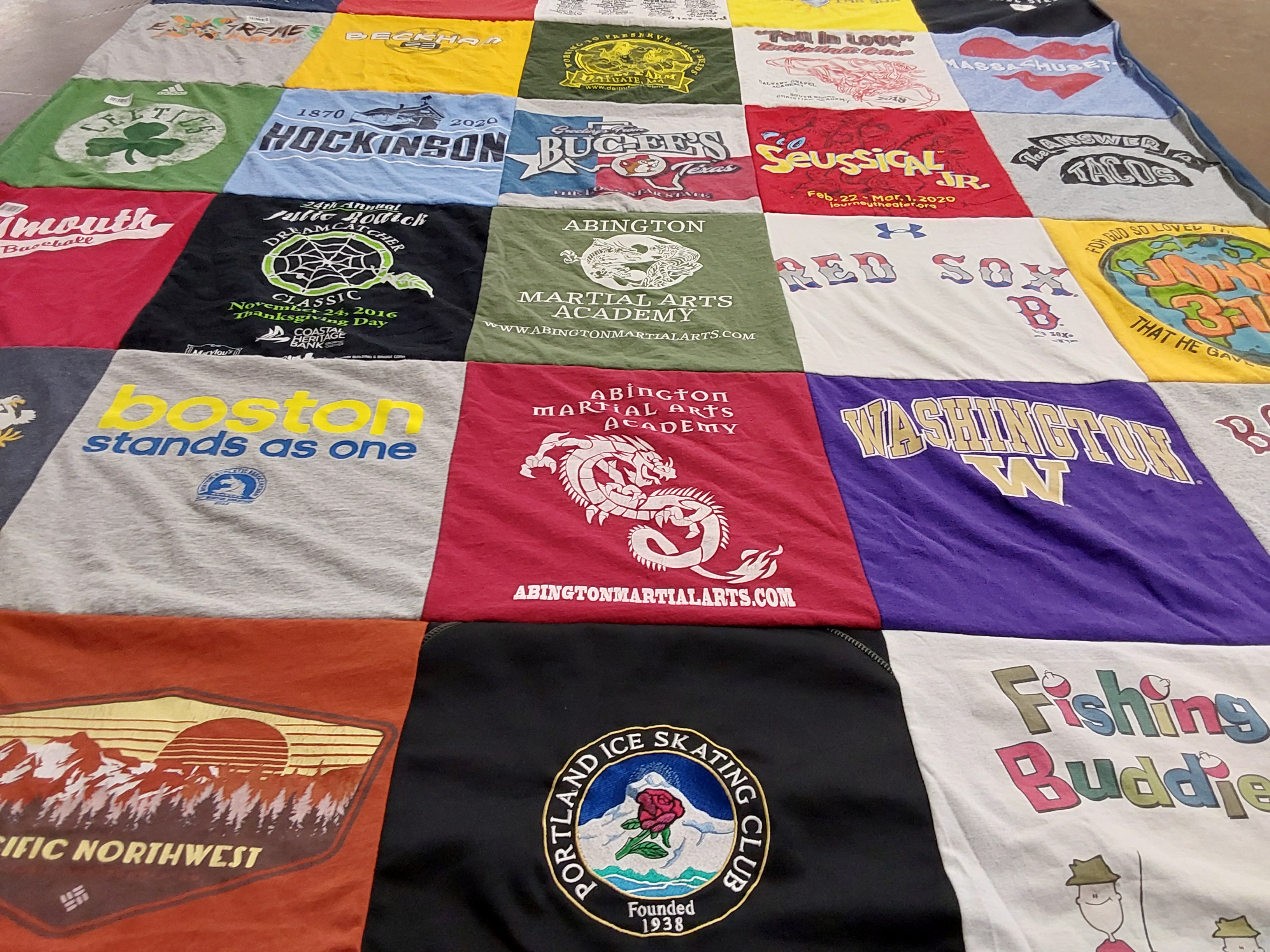 T-shirt quilt featuring boston red sox by Shauna from WA