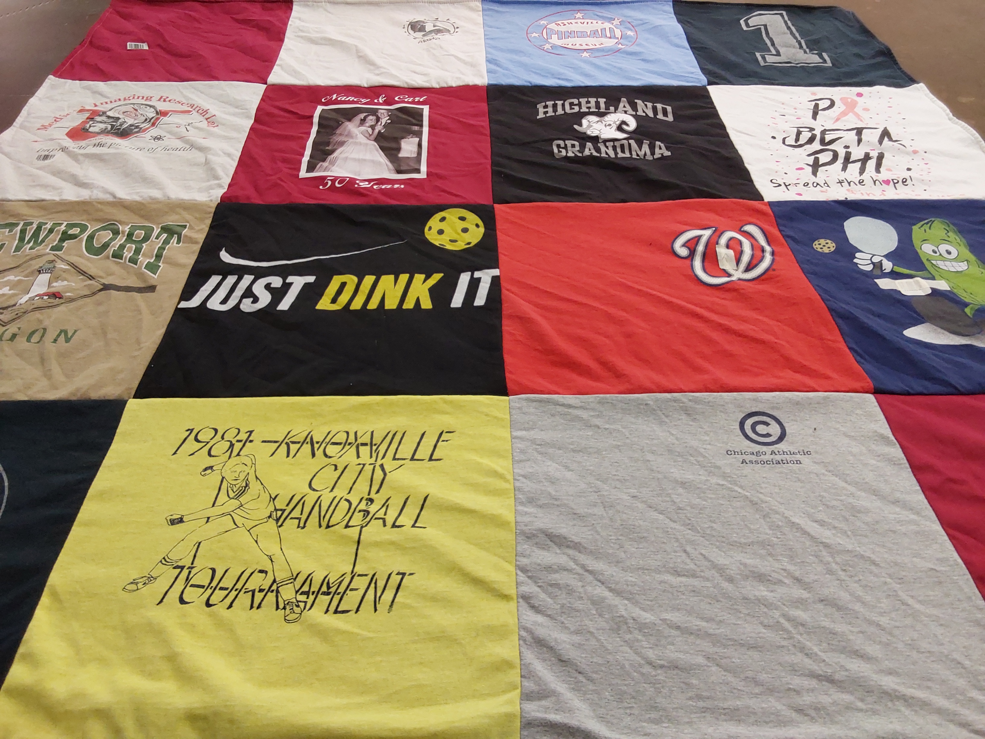 T-shirt quilt featuring washington nationals by Jennifer from VA