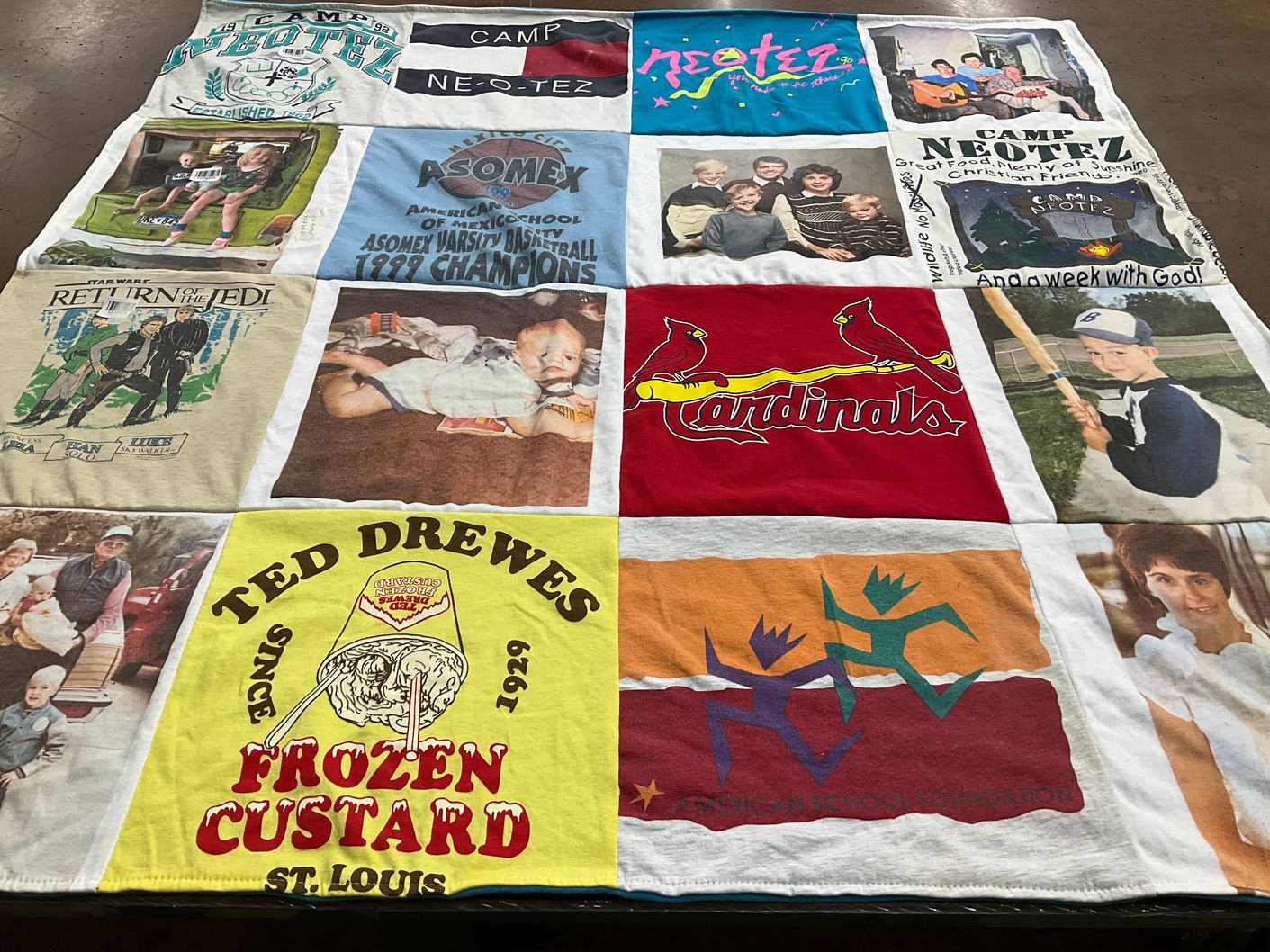 T-shirt quilt featuring st louis cardinals by Pat from TX