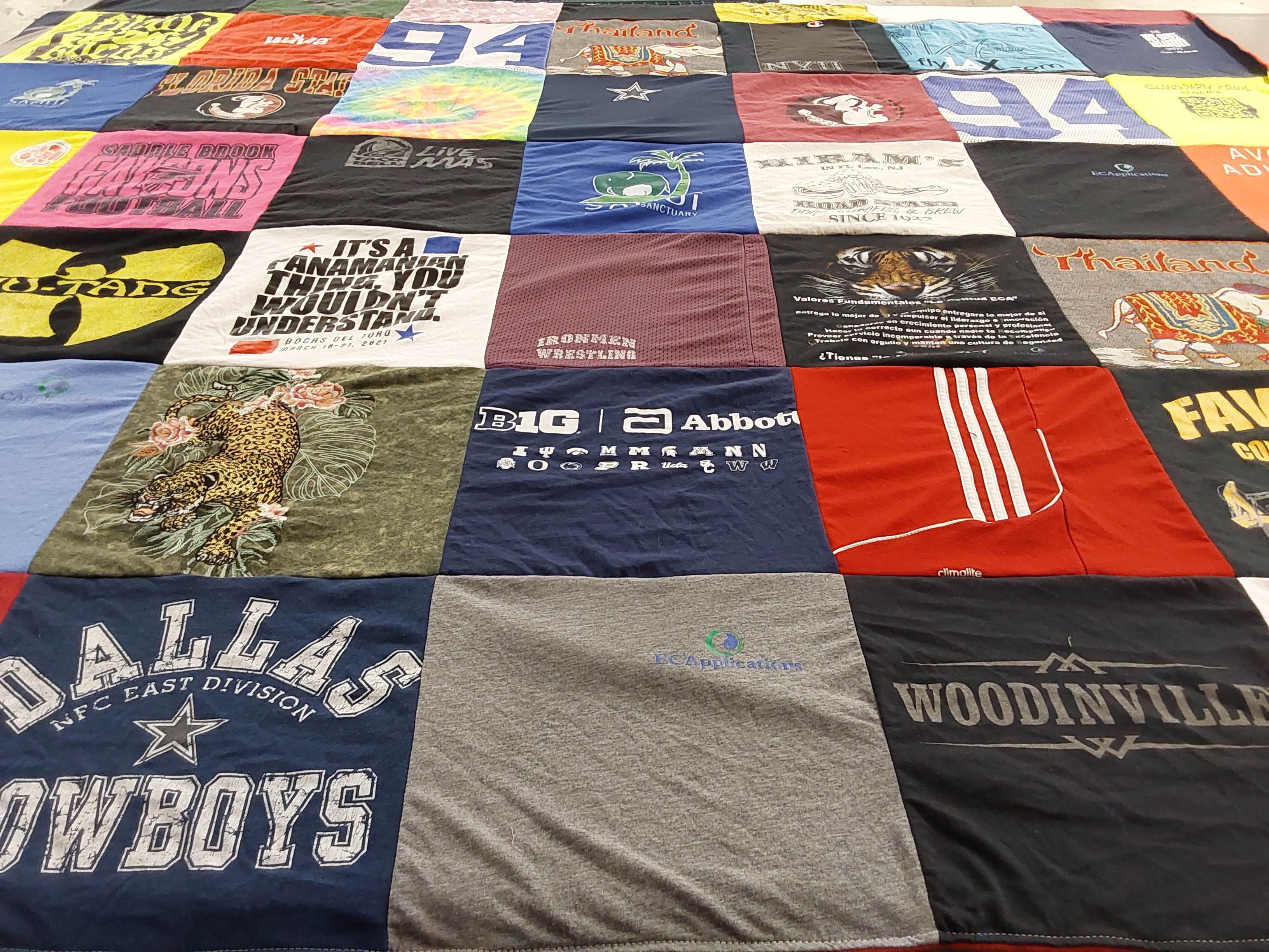 T-shirt quilt featuring dallas cowboys by Kayla from CA