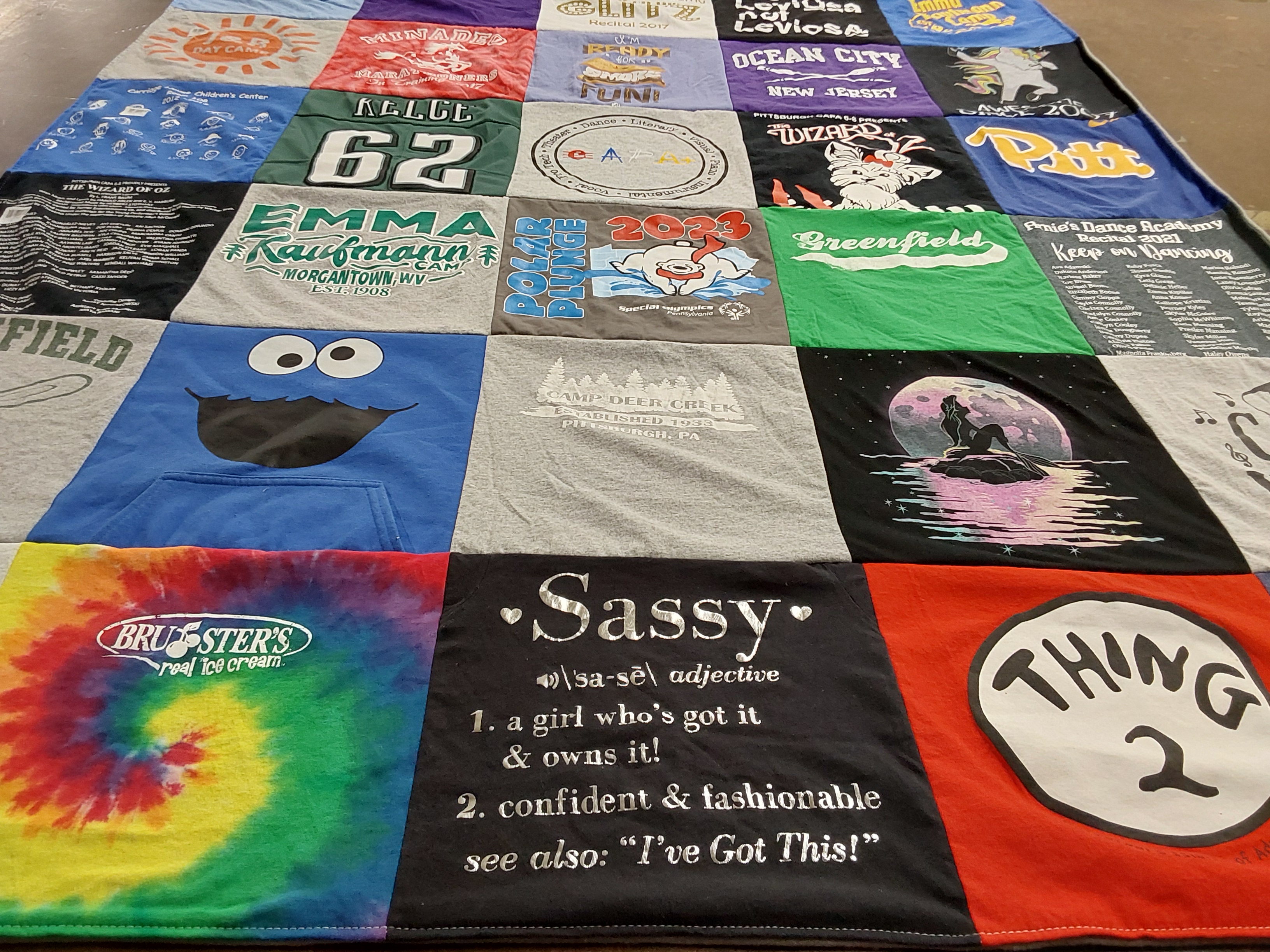 T-shirt quilt from pittsburgh university by Michele from PA