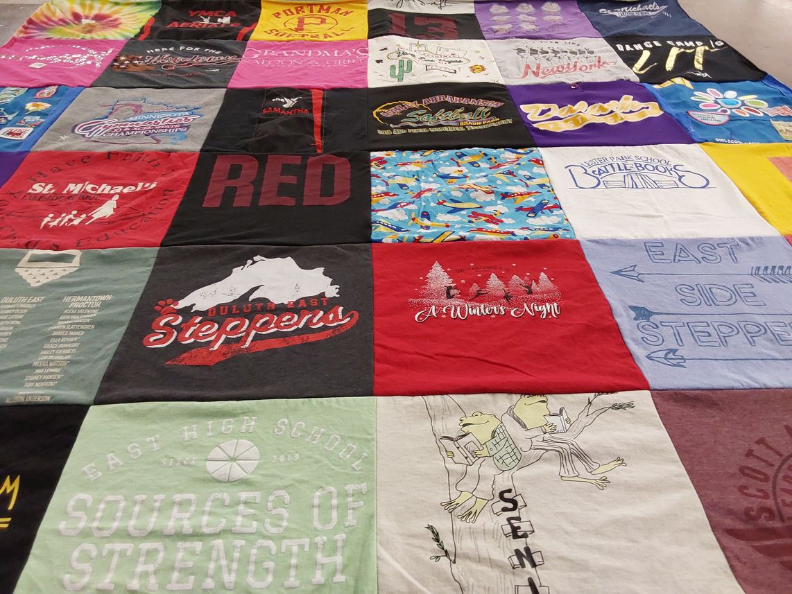 T-shirt quilt featuring duluth east steppers by Jennifer from MN