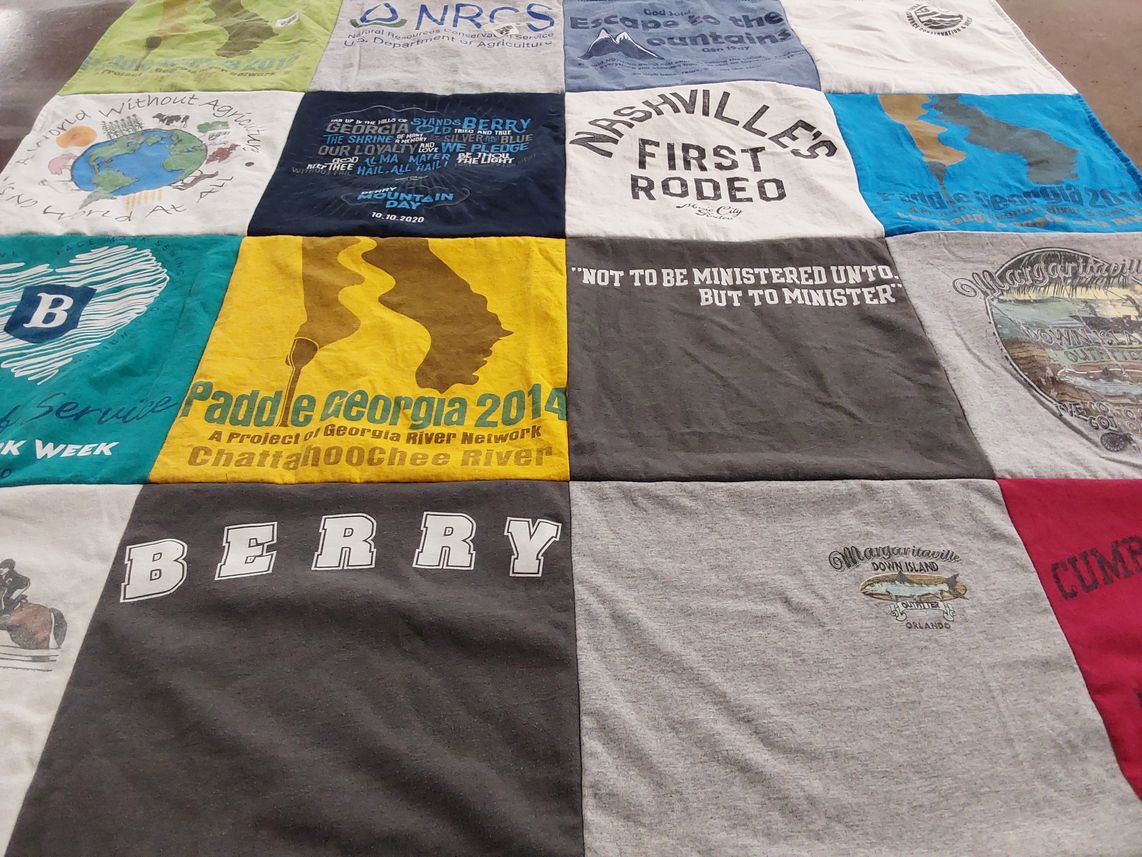 T-shirt quilt from berry college by Cindy from GA