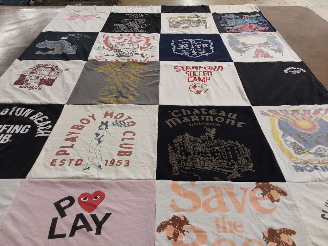 T-shirt quilt from stanford university by Vanessa from CA