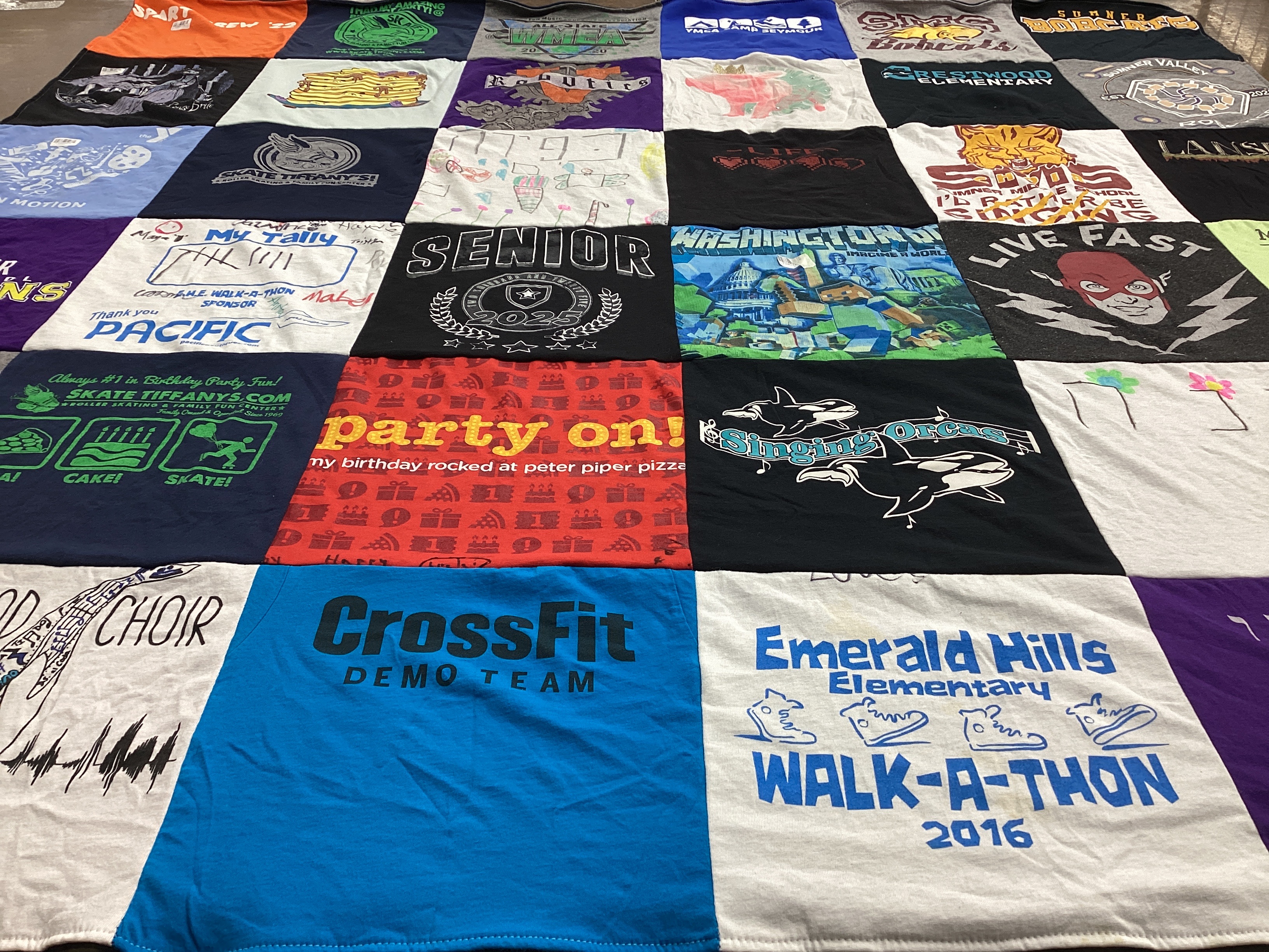 T-shirt quilt featuring crossfit demo team by Keyle from WA