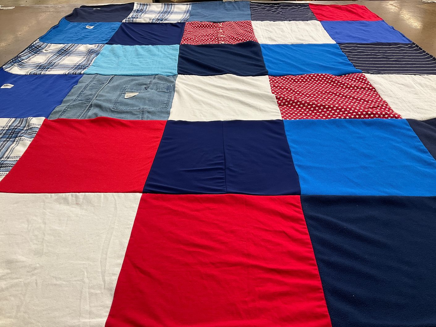 T-shirt quilt with sewing, quilting themes by Heather from MN